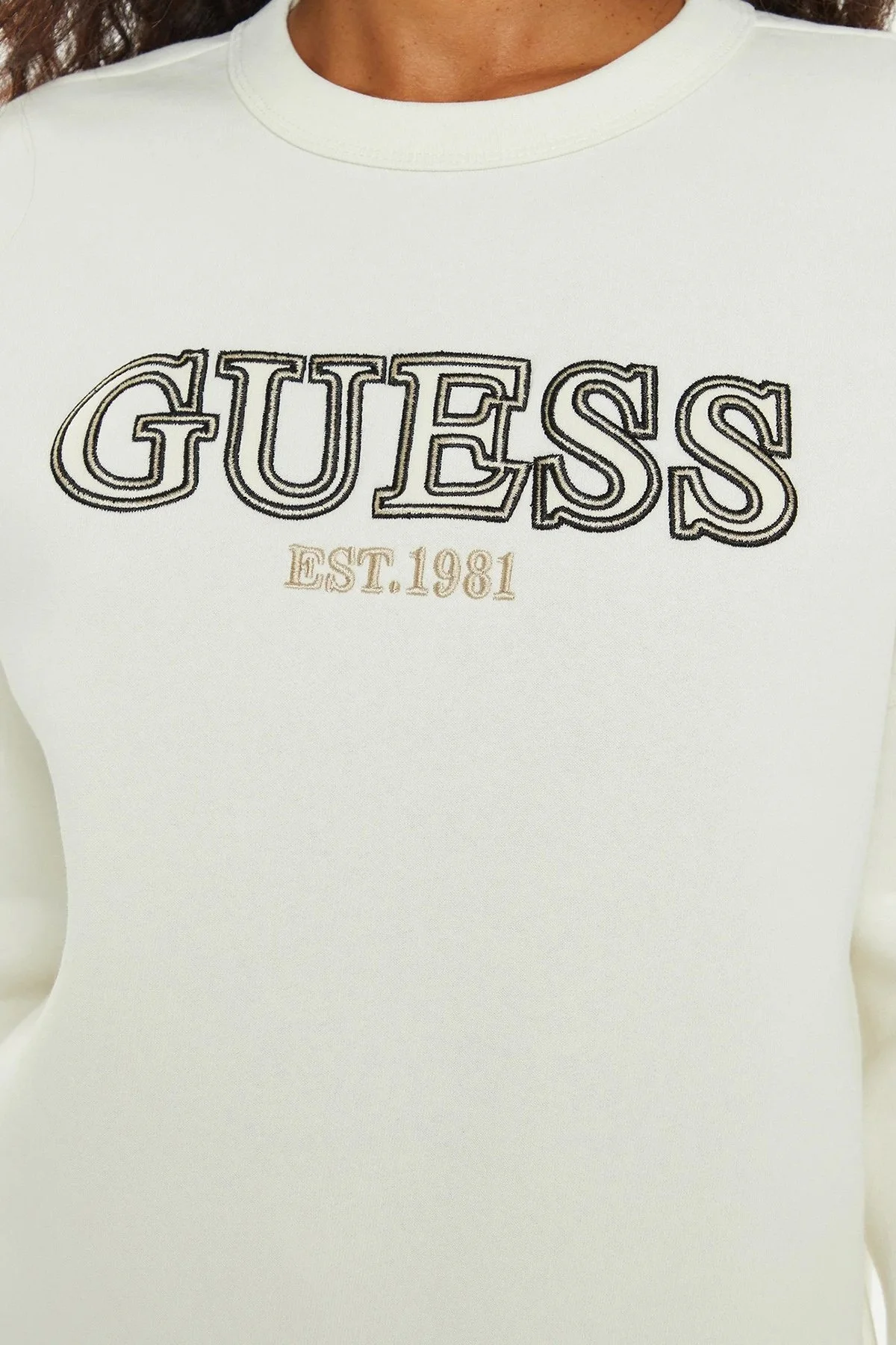 Guess Midge Pamuklu Bisiklet Yaka Regular Fit V4BQ03KCHX0 Bayan Sweat V4BQ03 KCHX0 G042 EKRU - 5