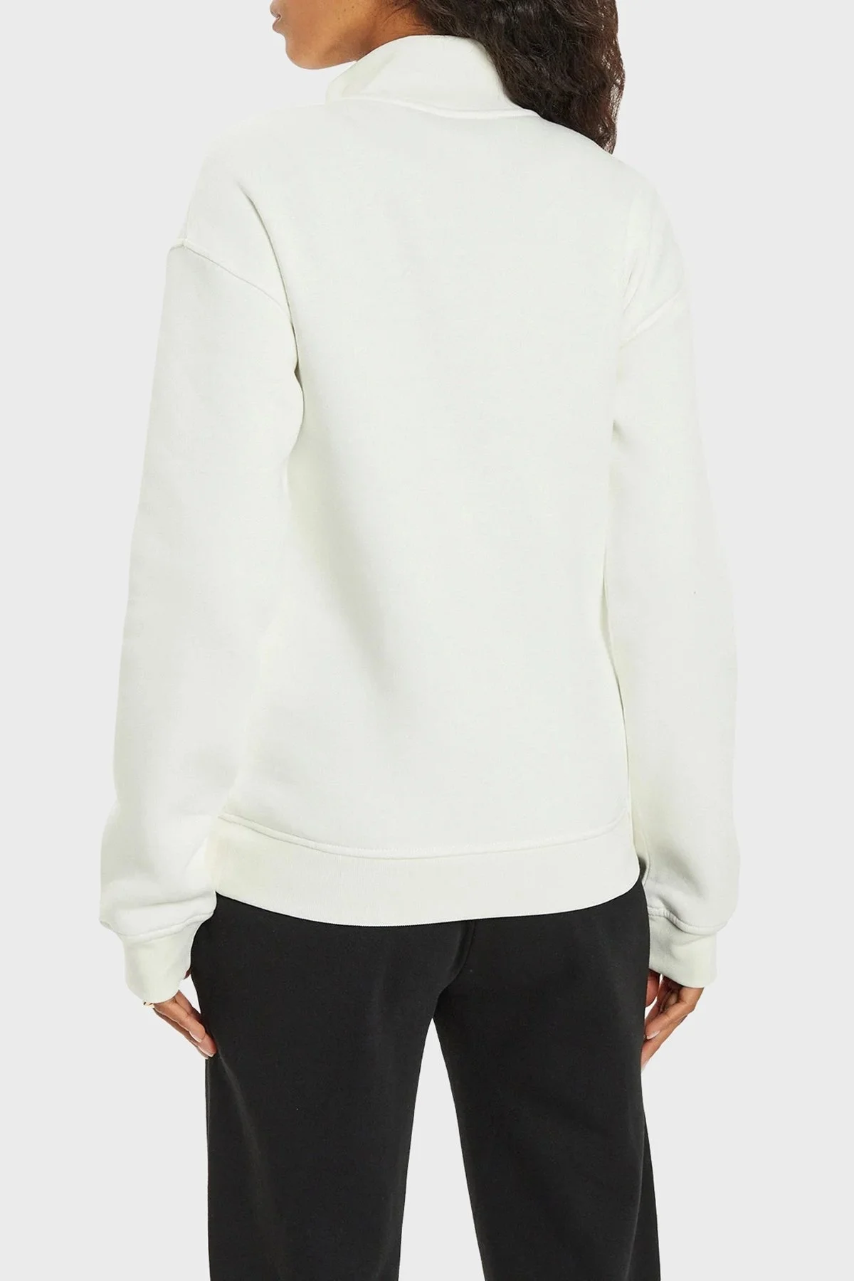 Guess Midge Pamuklu Regular Fit Fermuarlı Dik Yaka V4BQ18KCHX0 Bayan Sweat V4BQ18 KCHX0 G042 EKRU - 7