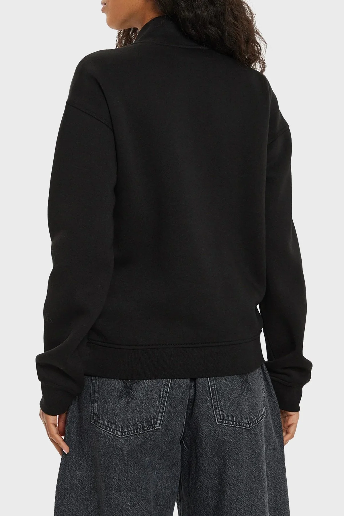 Guess Midge Pamuklu Regular Fit Yarım Fermuarlı Dik Yaka V4BQ18KCHX0 Bayan Sweat V4BQ18 KCHX0 JBLK SİYAH - 2