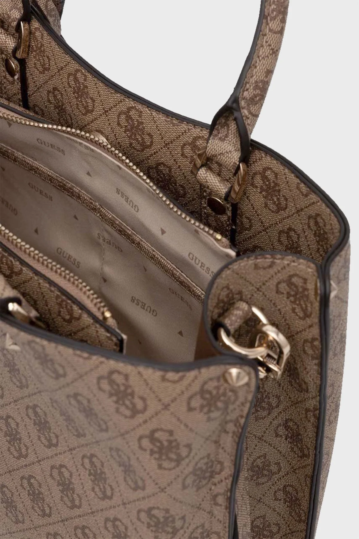 Guess Mieridian Çıkarılabilir Uzatma Askılı Bayan Çanta HWSG8778060 LTL KAHVE - 4