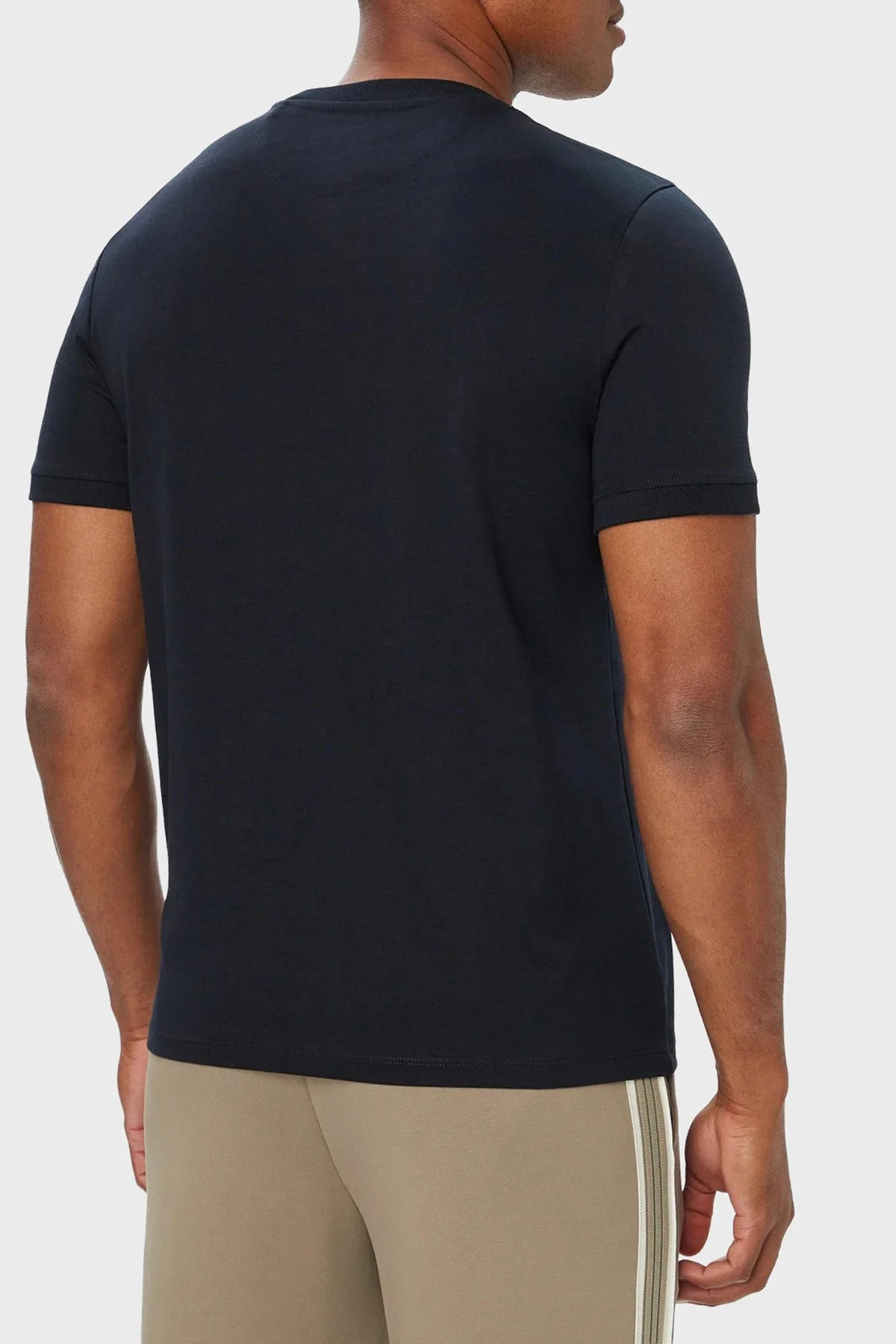 Guess Miken Pamuklu Regular Fit Bisiklet Yaka Z6YI20K5016 Erkek T Shirt Z6YI20 K5016 A73L Lacivert-beyaz - 5
