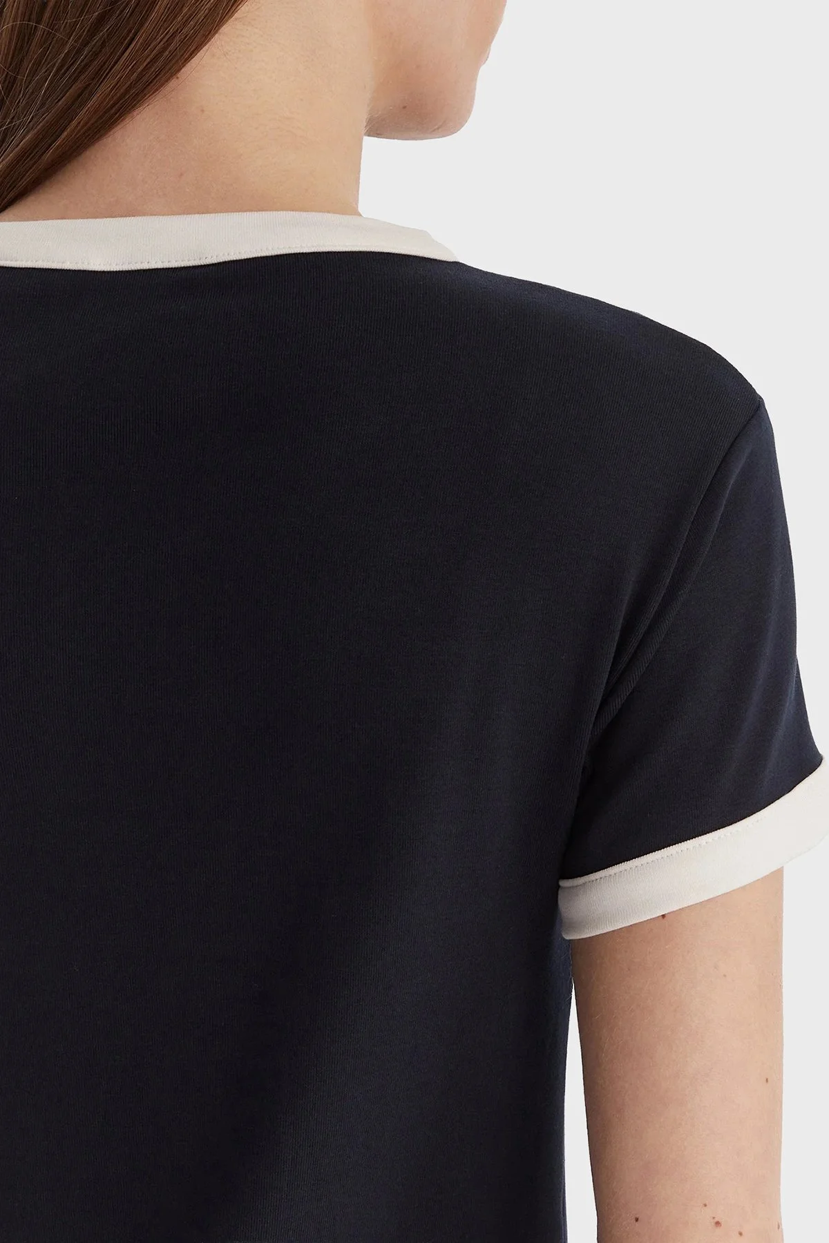 Guess Mila Pamuklu Fitted Fit Bisiklet Yaka Mini V6GK05K2988 Bayan Elbise V6GK05 K2988 A71W LACİVERT - 5