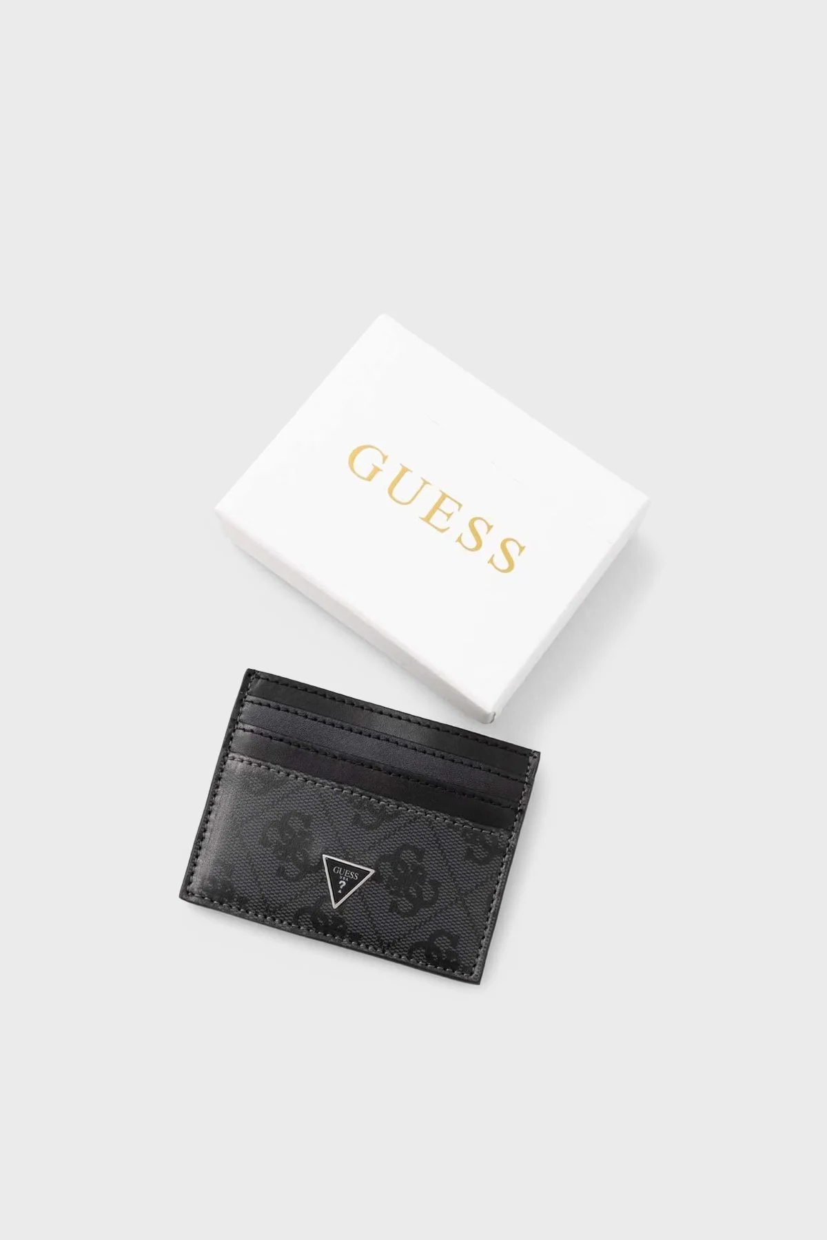 Guess Milano Logolu Deri SMVELELEA25 Erkek Kartlık SMVELE LEA25 BLA Siyah - 4