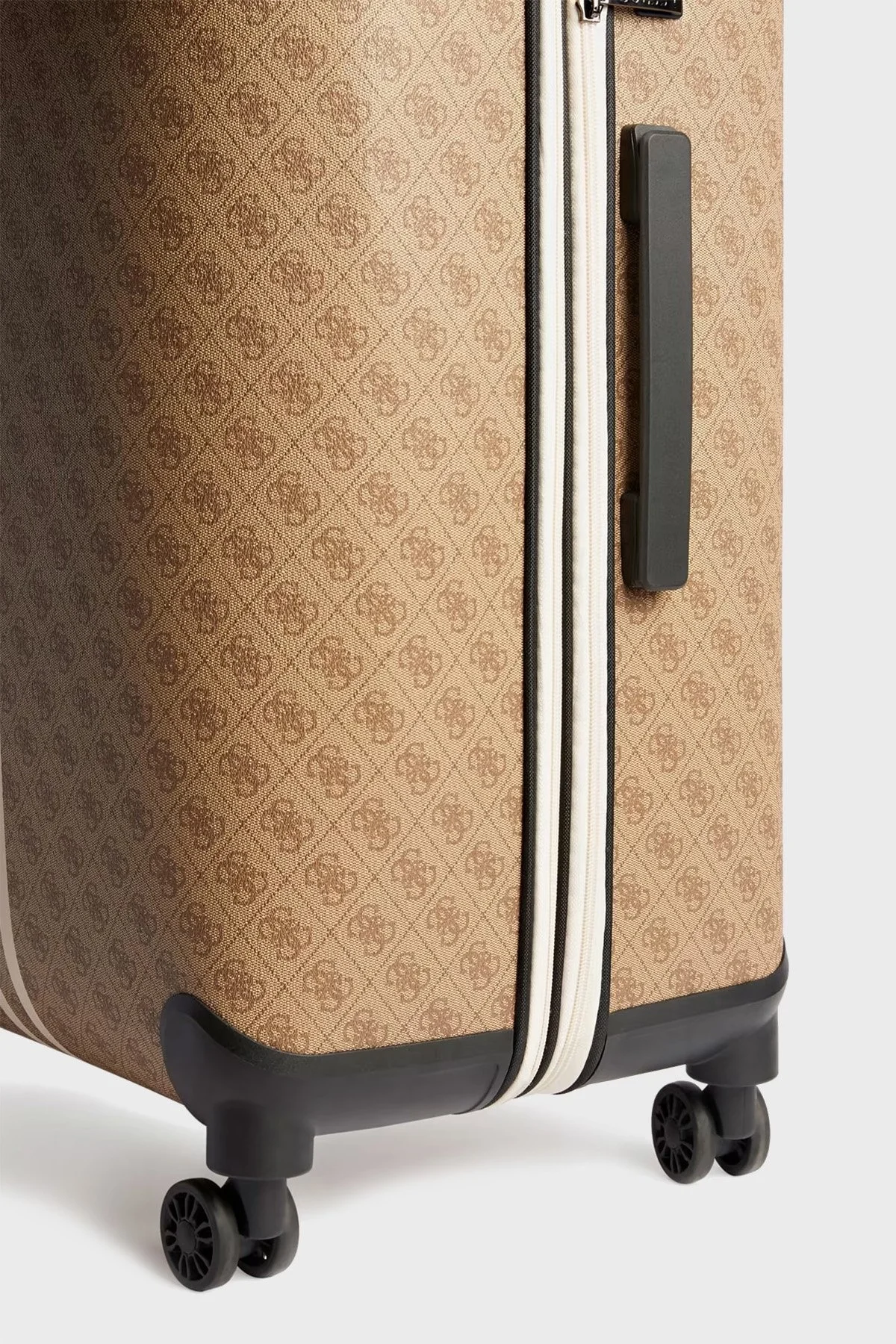 Guess Mildred 4G Logolu Fermuarlı Şifreli Orta Boy Bayan Valiz TWB89629880 LTE AÇIK KAHVE - 4