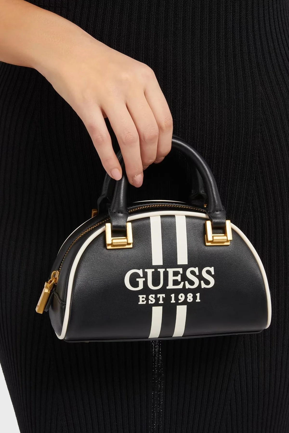 Guess Mildred İşlemeli Logo Mini El sı Bayan Çanta HWVS8962760 BLA SİYAH - 3
