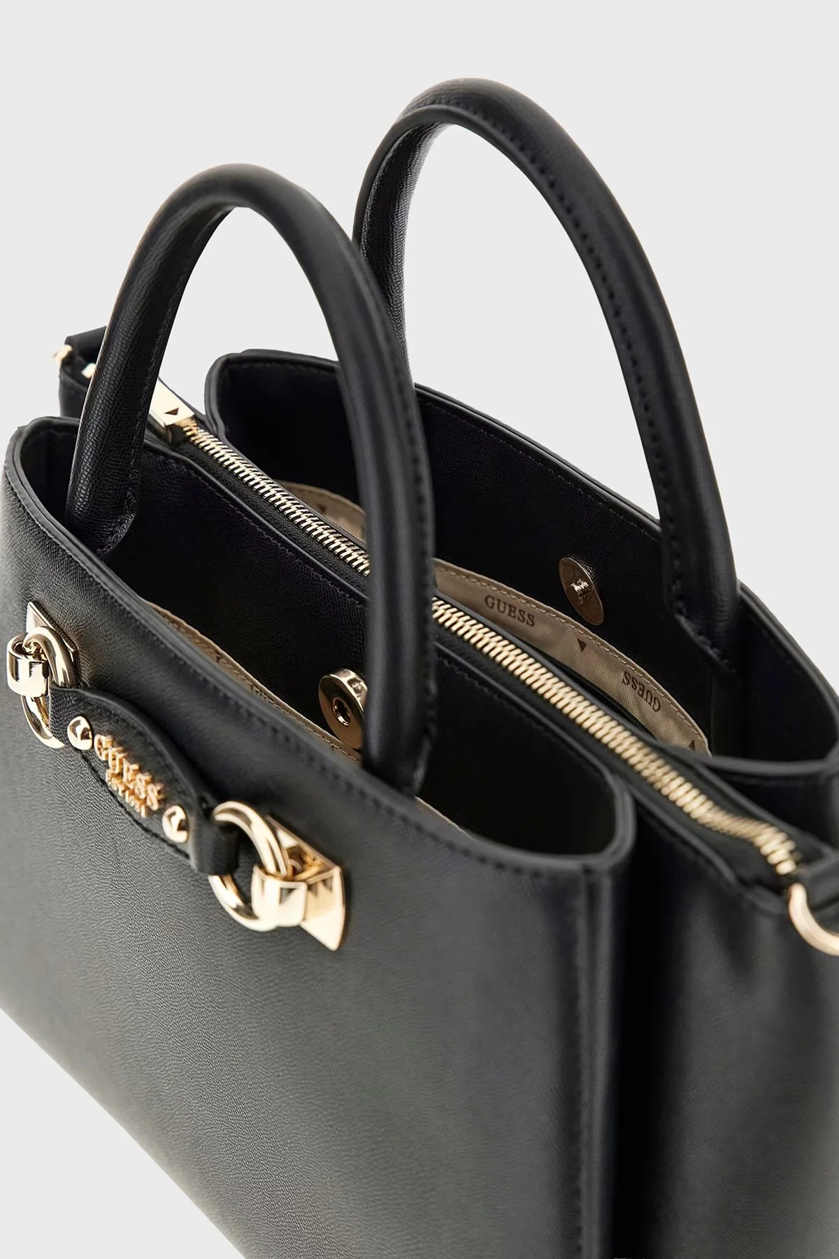 Guess Mimina Logolu Çıkarılabilir Askılı HWBG8015060 Bayan Çanta HWBG80 15060 BLA SİYAH - 4