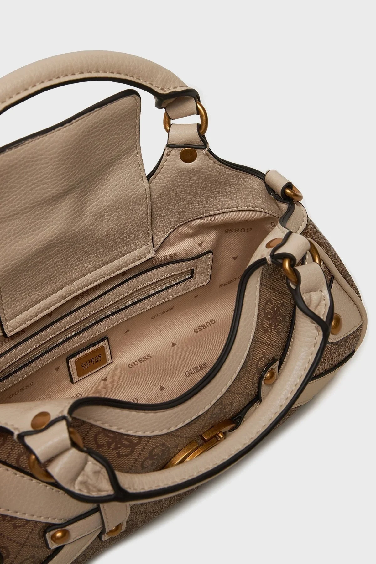 Guess Mintha Logolu Çıkarılabilir Askılı HWSG9348050 Bayan Çanta HWSG93 48050 LLS KAHVE - 3