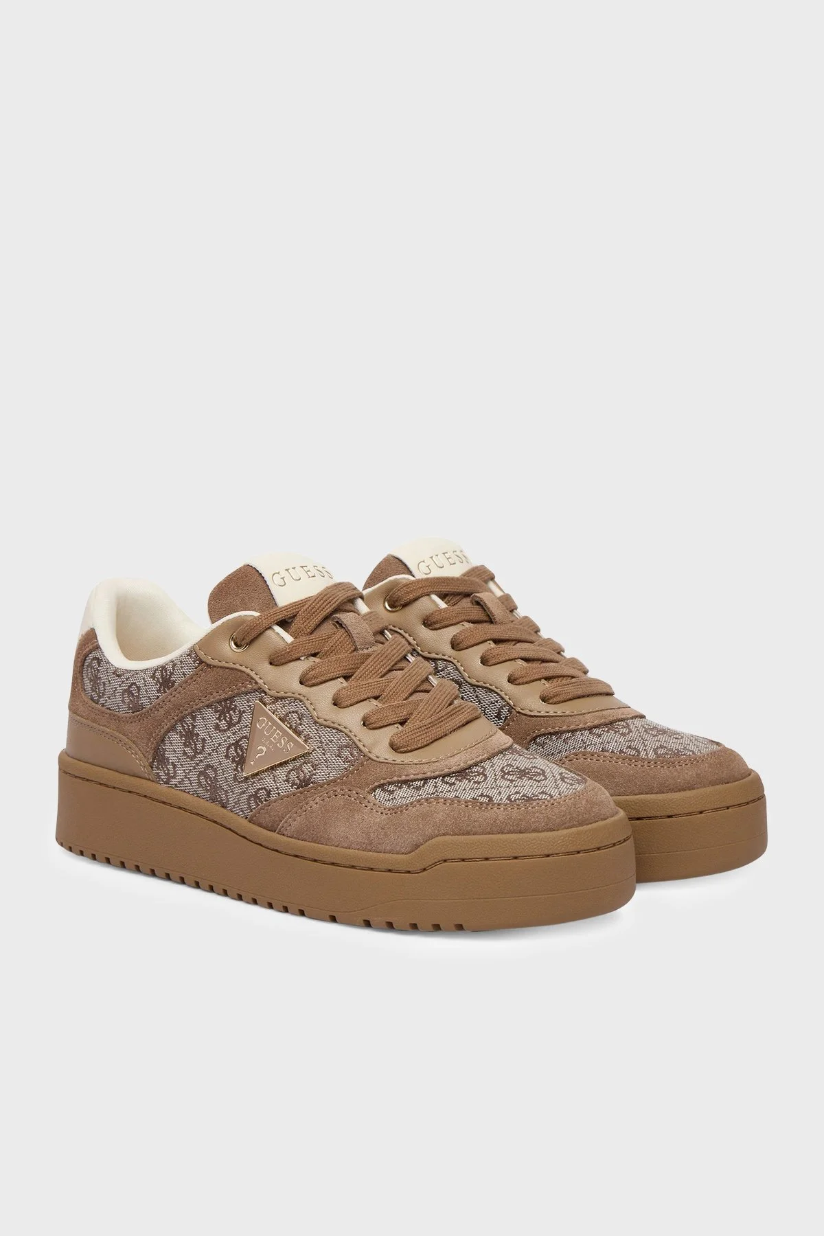 Guess Miram Süet Logolu Sneaker FLTM16FAL12 Kadın Ayakkabı FLTM16 FAL12 TAUPE Bej - 2
