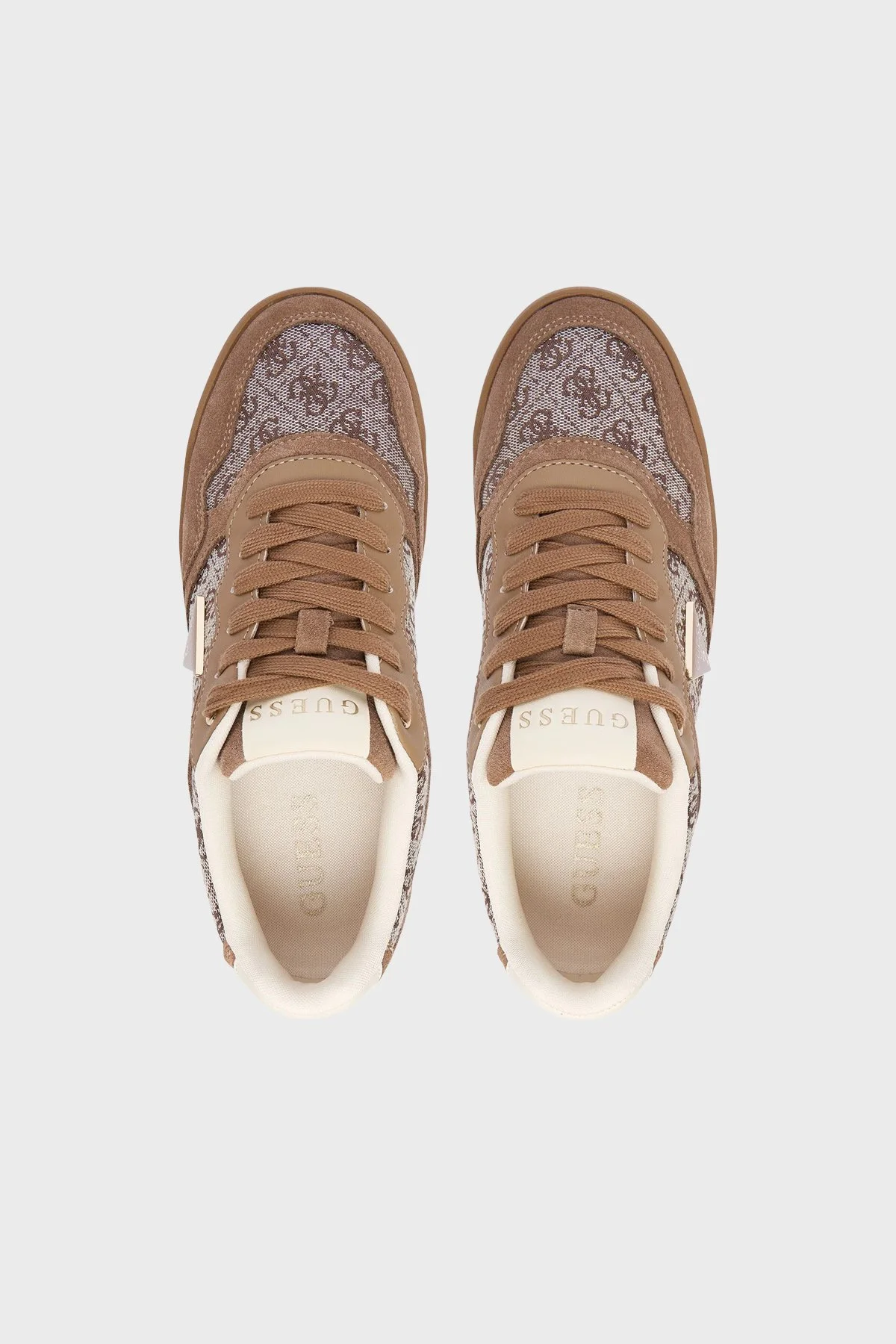 Guess Miram Süet Logolu Sneaker FLTM16FAL12 Kadın Ayakkabı FLTM16 FAL12 TAUPE Bej - 3