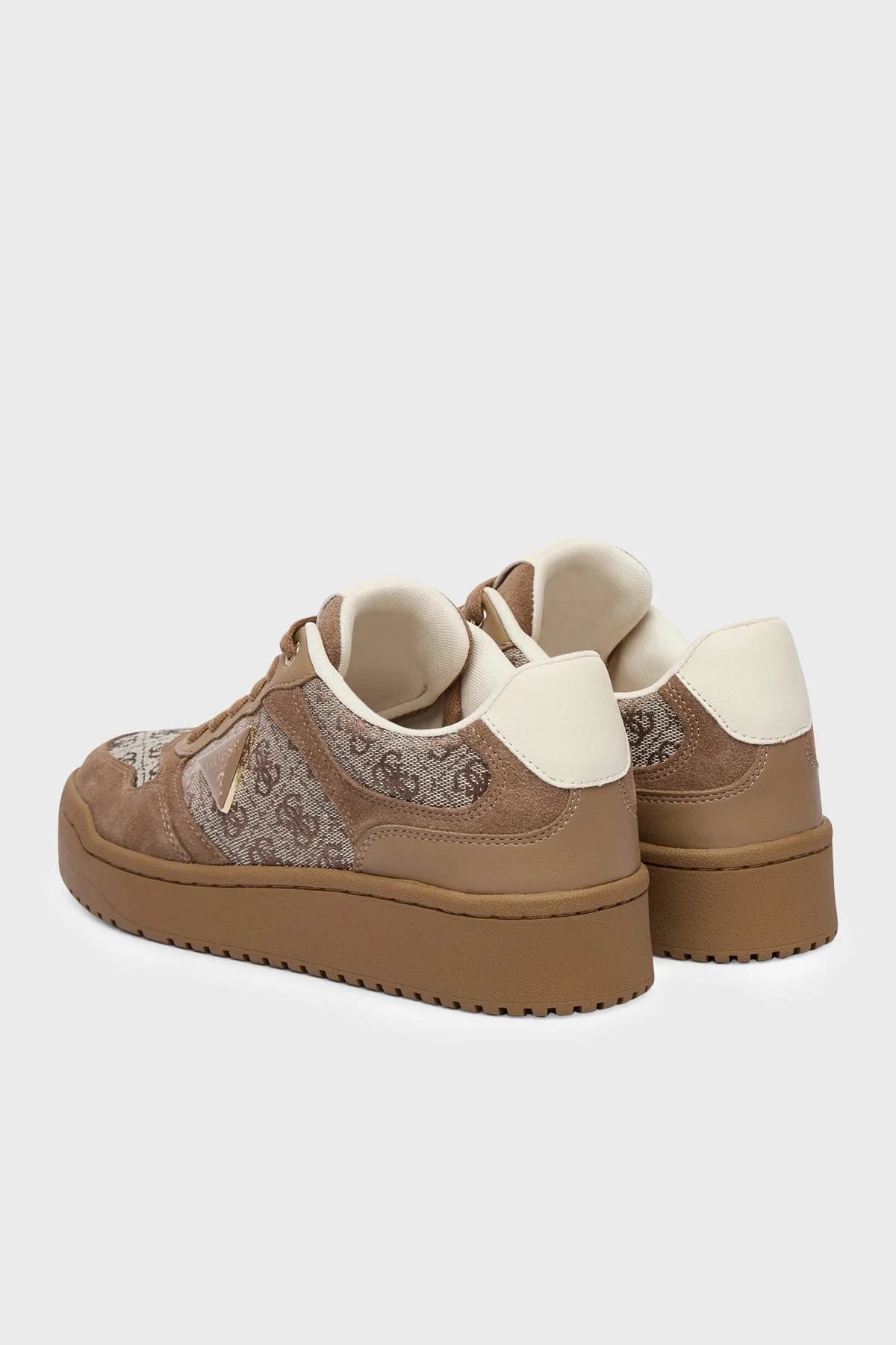 Guess Miram Süet Logolu Sneaker FLTM16FAL12 Kadın Ayakkabı FLTM16 FAL12 TAUPE Bej - 4