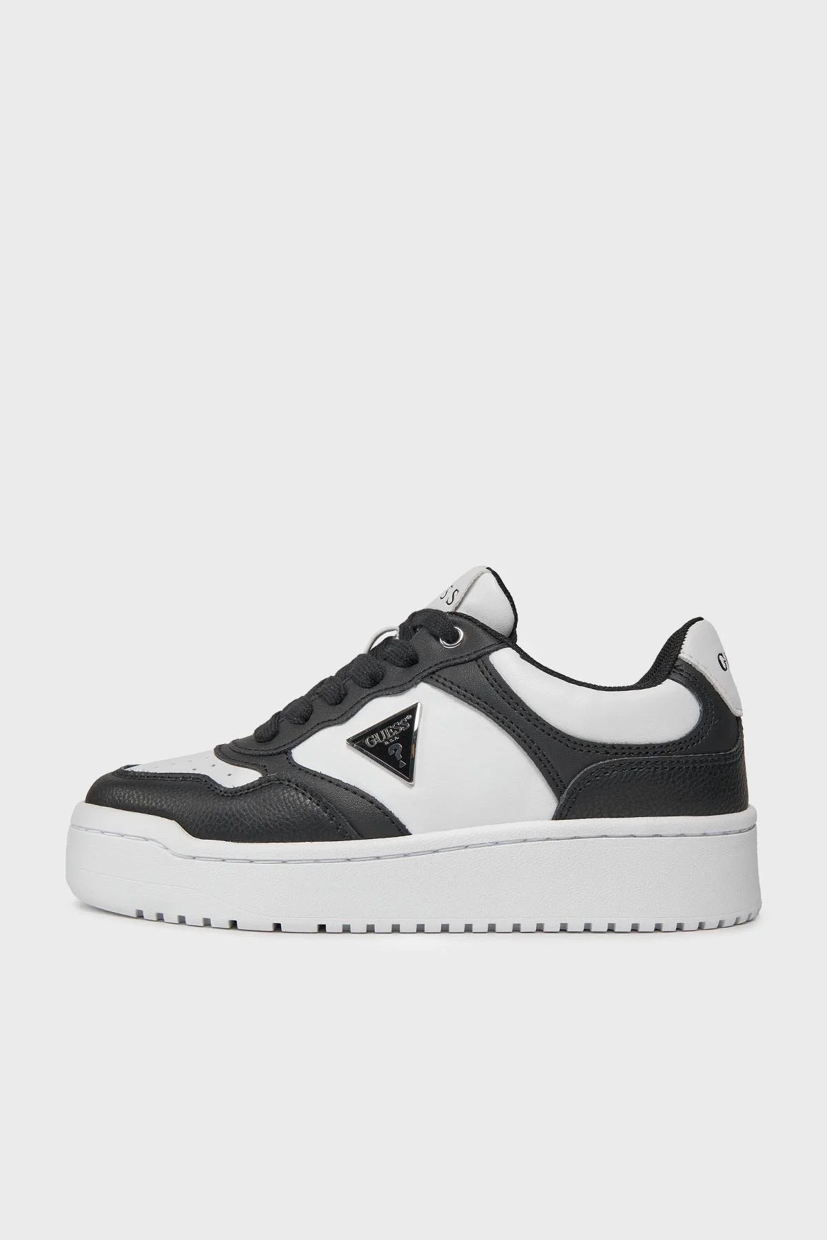 Guess Miram4 Logolu Kalın Tabanlı Sneaker FLJMR4ELE12 Bayan Ayakkabı FLJMR4 ELE12 WHBLK BEYAZ-SİYAH - 8