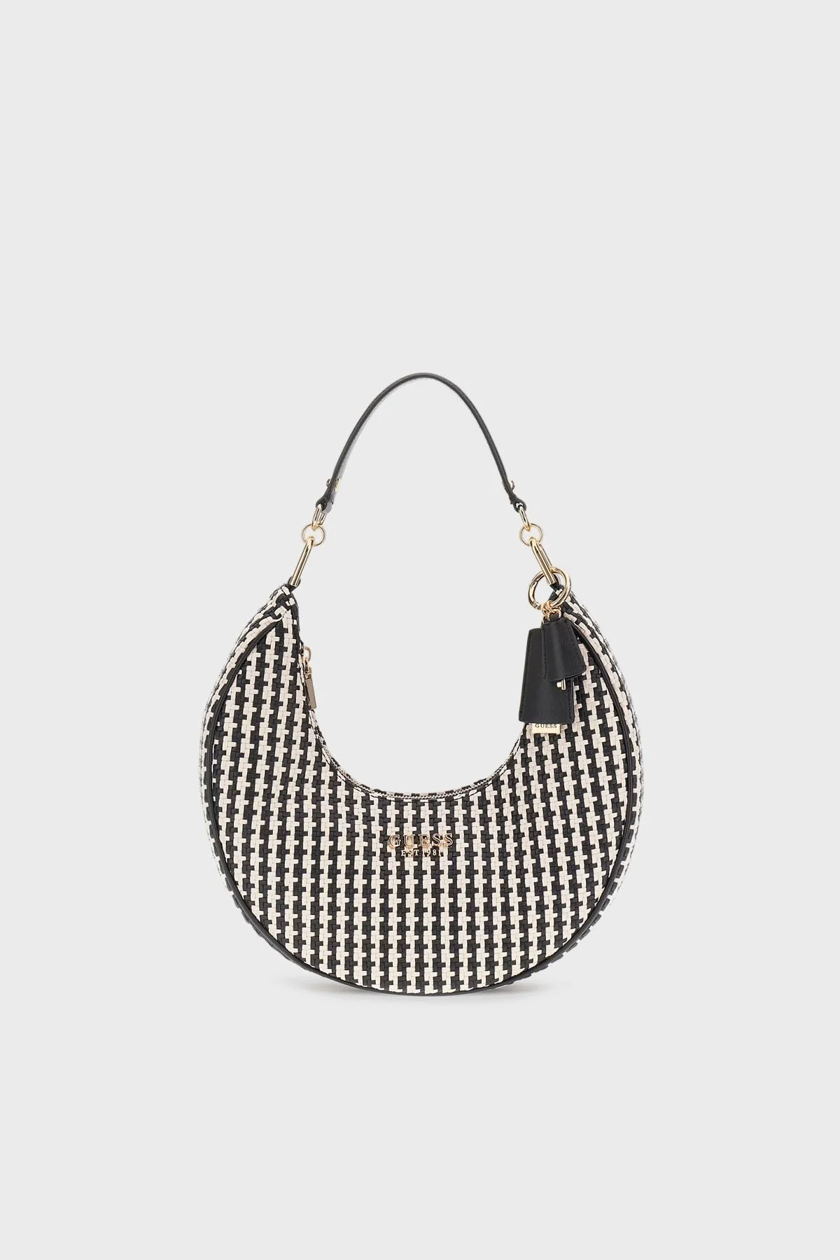 Guess Mirema Logolu Tutma Saplı HWWG9631020 Bayan Çanta HWWG96 31020 BML SİYAH-EKRU - 1