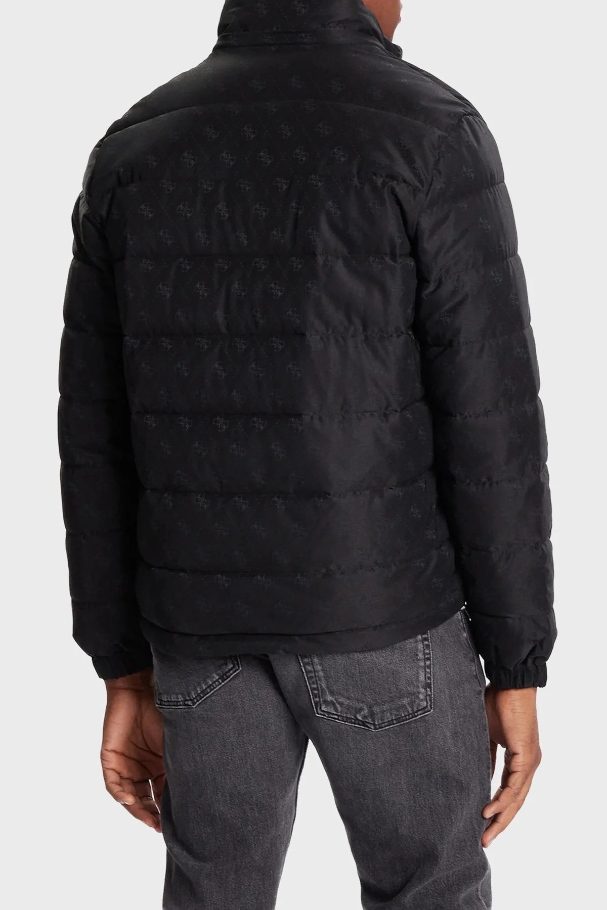 Guess Monogram Logolu Relaxed Fit Kapüşonlu Suya Dayanıklı M5BL0BW2322 Erkek Mont M5BL0B W2322 FJAJ SİYAH - 4