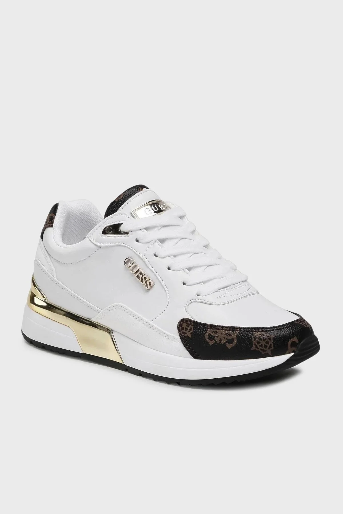 Guess Moxea 4G Logolu Sneaker FL5MOXFAL12 Bayan Ayakkabı FL5MOX FAL12 WHBR BEYAZ - 6