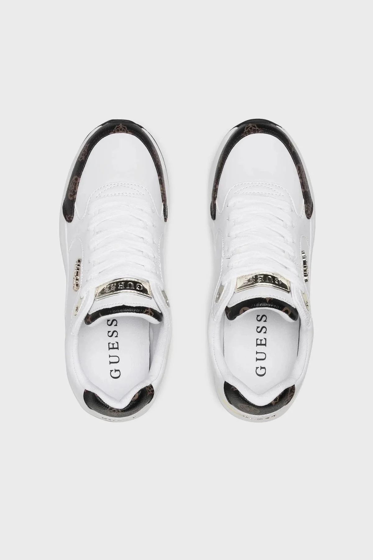 Guess Moxea 4G Logolu Sneaker FL5MOXFAL12 Bayan Ayakkabı FL5MOX FAL12 WHBR BEYAZ - 8