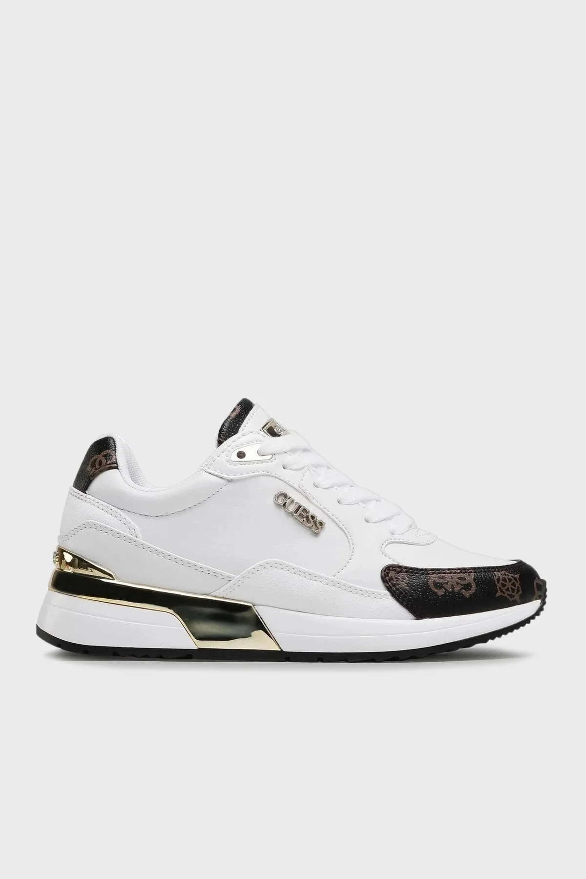 Guess Moxea 4G Logolu Sneaker FL5MOXFAL12 Kadın Ayakkabı FL5MOX FAL12 WHBR BEYAZ - 1