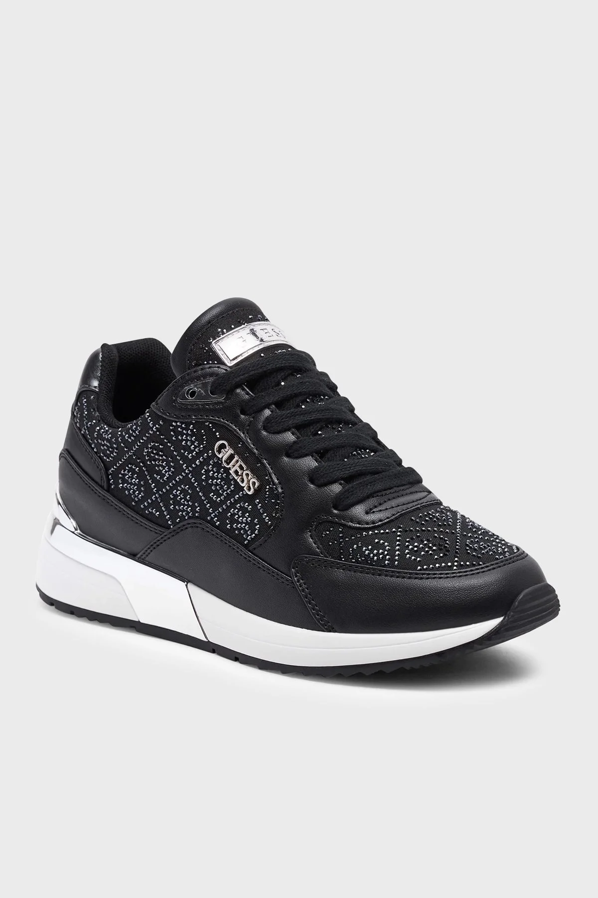 Guess Moxea10 Logolu Kalın Tabanlı Sneaker FLJMOXFAL12 Bayan Ayakkabı FLJMOX FAL12 BLKGU SİYAH - 6