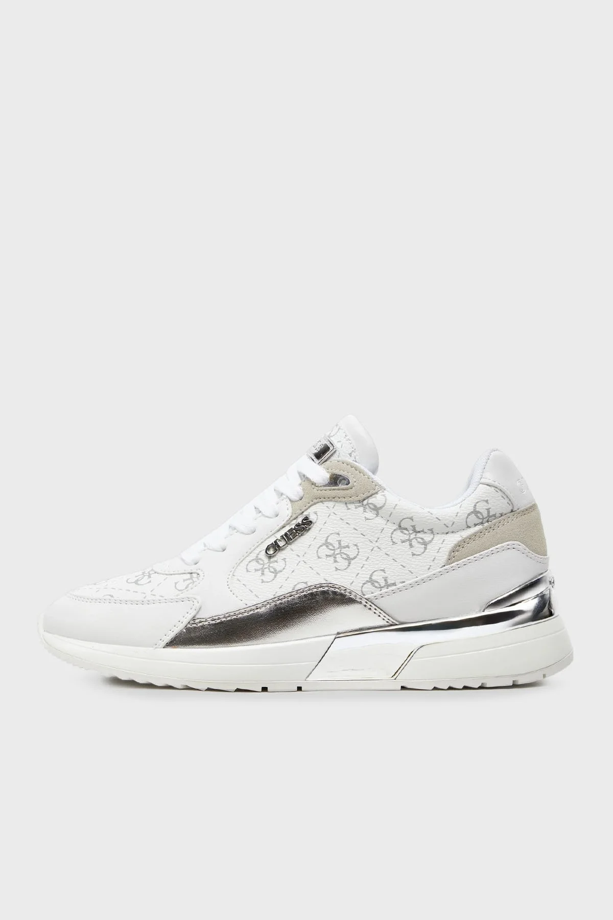 Guess Moxea12 Logolu Sneaker FLTMOXELE12 Bayan Ayakkabı FLTMOX ELE12 WHIGR BEYAZ - 3
