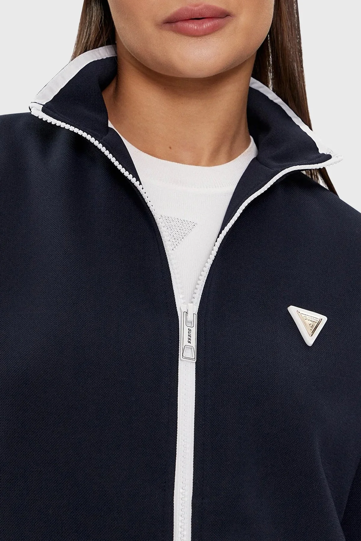 Guess Mylah Logolu Regular Fit V4GQ02KBFB2 Bayan Sweat V4GQ02 KBFB2 A71W LACİVERT - 4