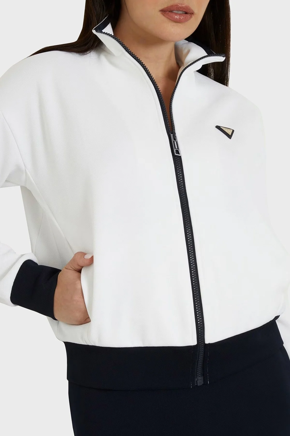 Guess Mylah Regular Fit Dik Yaka V4GQ02KBFB2 Bayan Sweat V4GQ02 KBFB2 G011 BEYAZ - 3