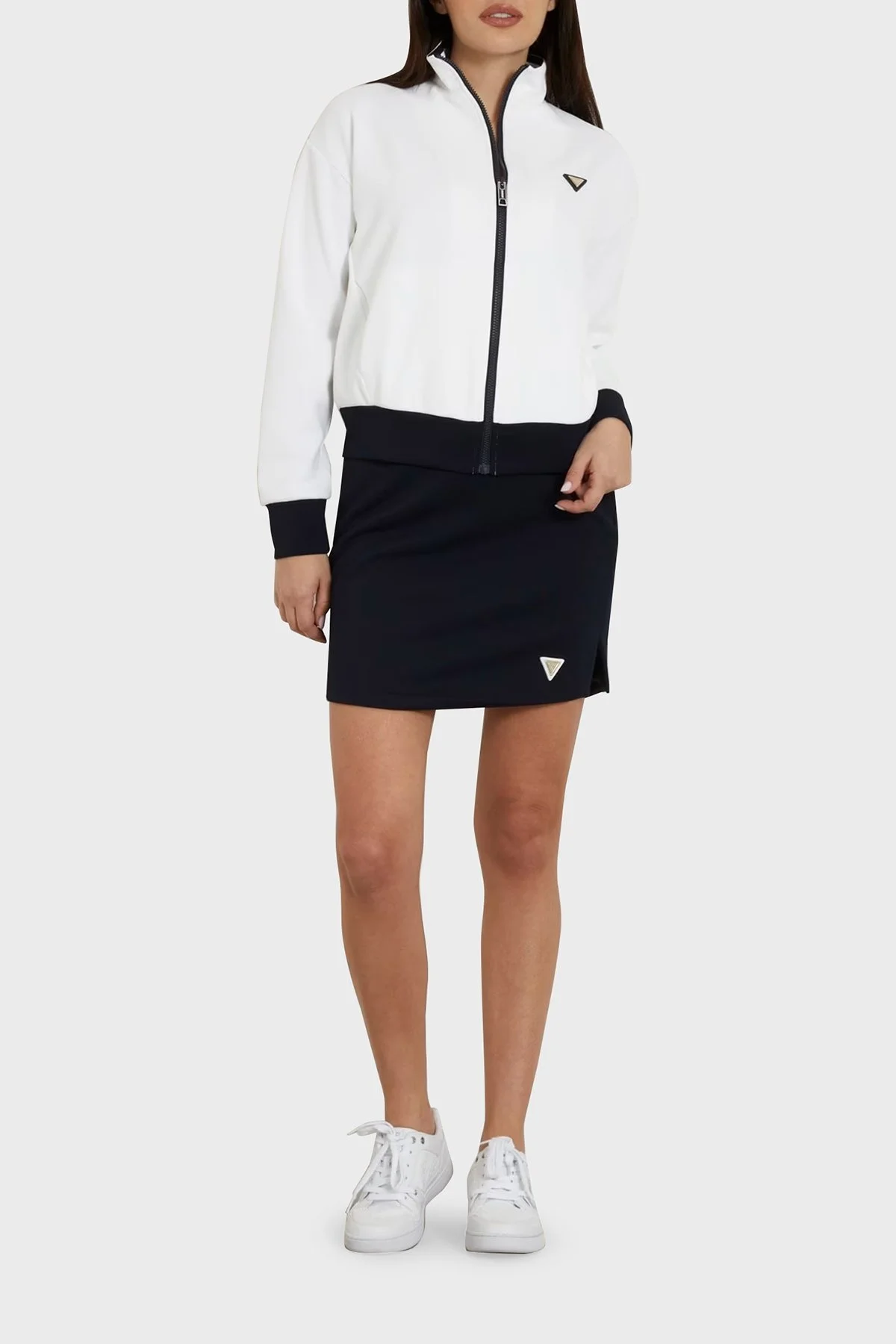 Guess Mylah Regular Fit Dik Yaka V4GQ02KBFB2 Bayan Sweat V4GQ02 KBFB2 G011 BEYAZ - 4