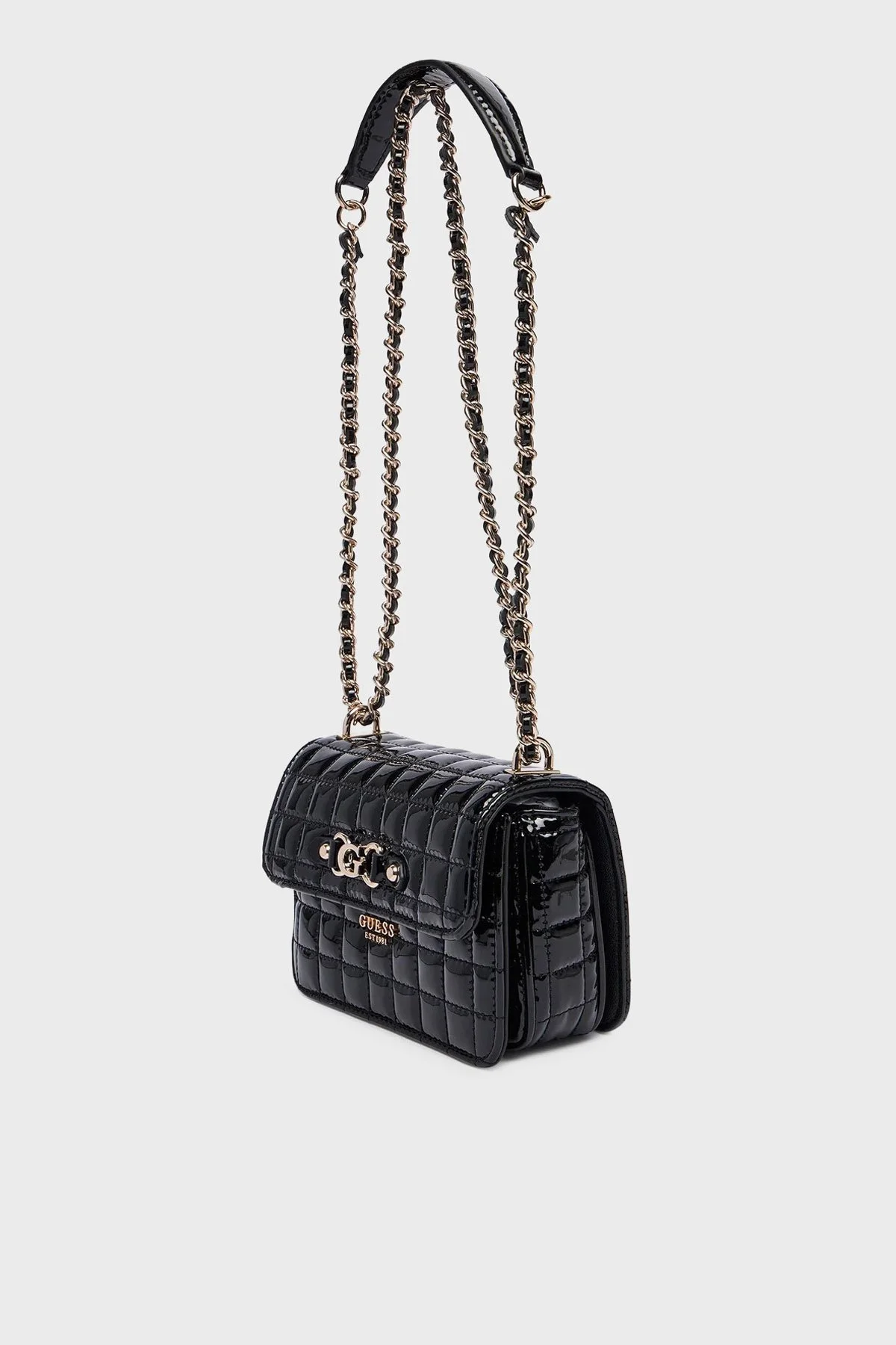 Guess Nadira Kapitoneli Zincir Askılı HWQT8424780 Bayan Çanta HWQT84 24780 BLA SİYAH - 5