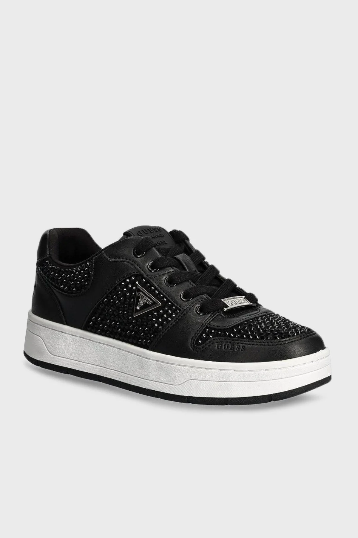 Guess Naresa2 Logolu Taşlı Sneaker FLFNRSELE12 Bayan Ayakkabı FLFNRS ELE12 BLACK SİYAH - 2