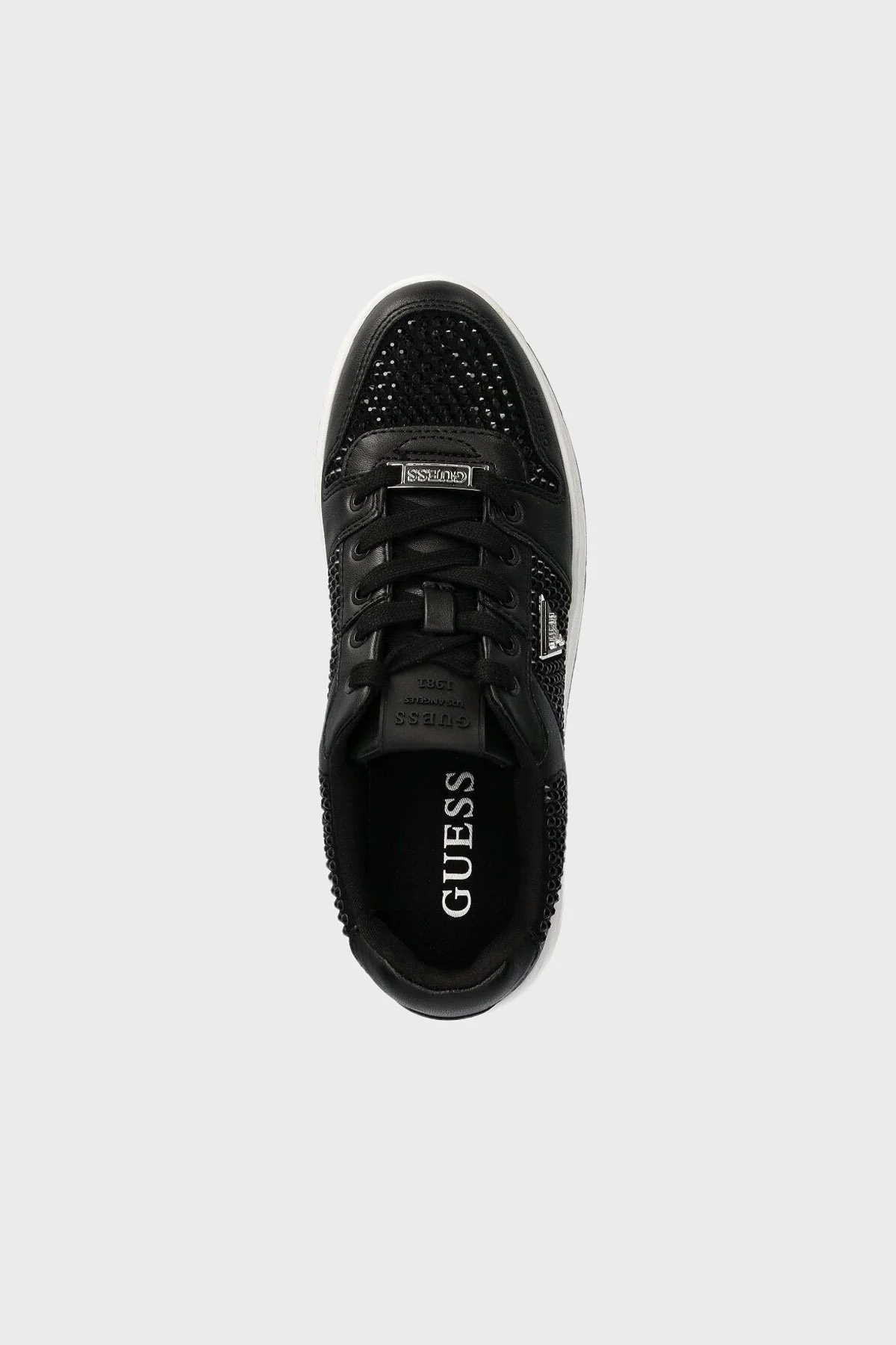 Guess Naresa2 Logolu Taşlı Sneaker FLFNRSELE12 Bayan Ayakkabı FLFNRS ELE12 BLACK SİYAH - 4