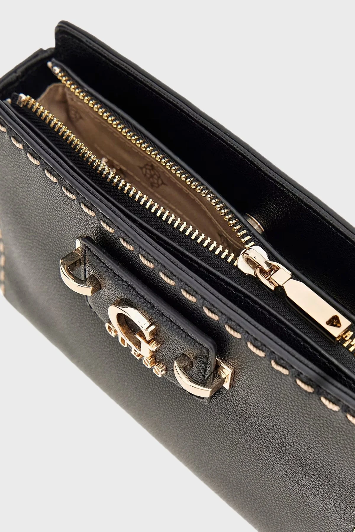 Guess Nastra Logolu Çıkarılabilir Askılı Dikiş Detaylı HWBG9637720 Bayan Çanta HWBG96 37720 BLA SİYAH - 7