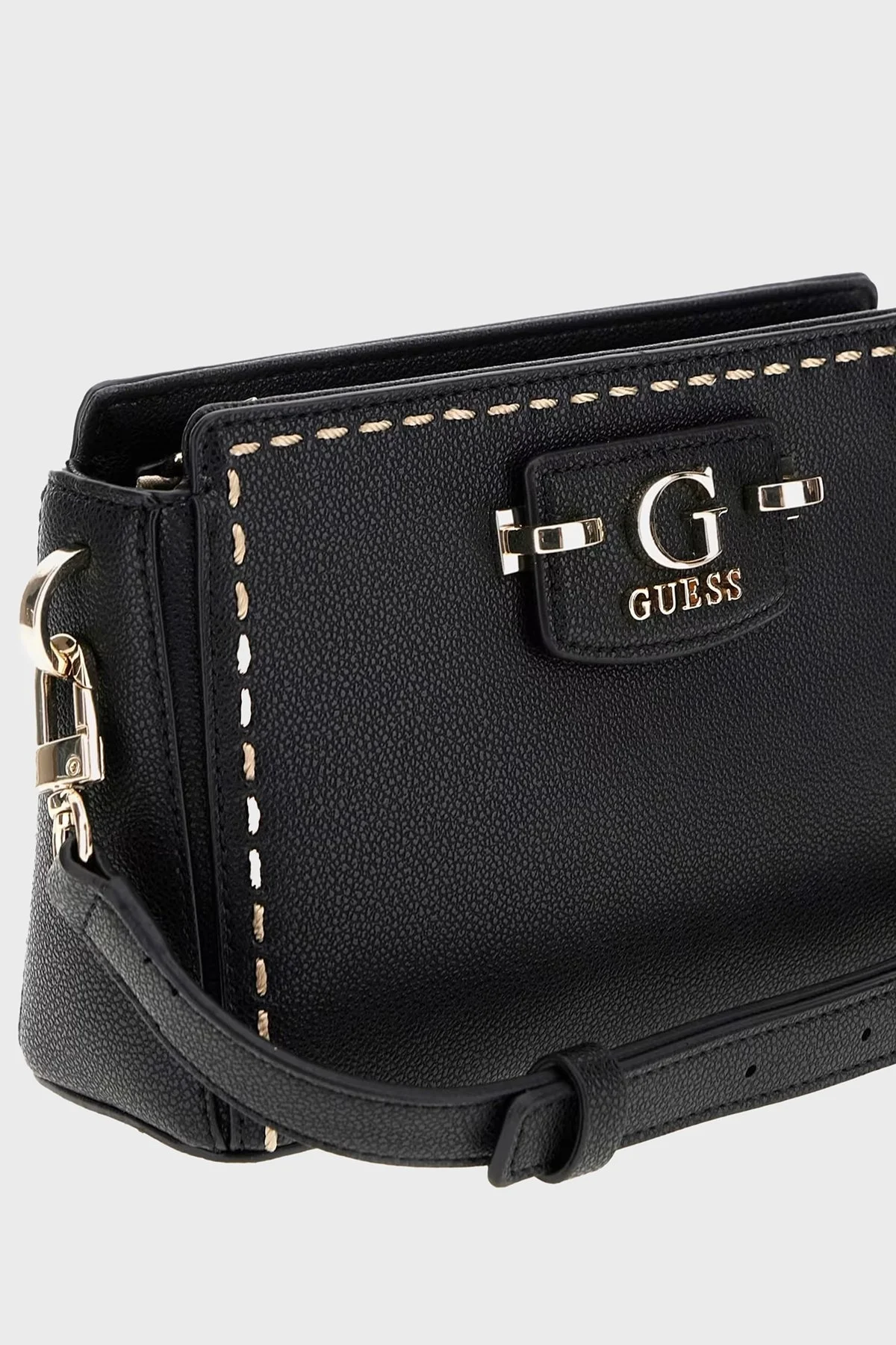 Guess Nastra Logolu Çıkarılabilir Askılı Dikiş Detaylı HWBG9637720 Bayan Çanta HWBG96 37720 BLA SİYAH - 8