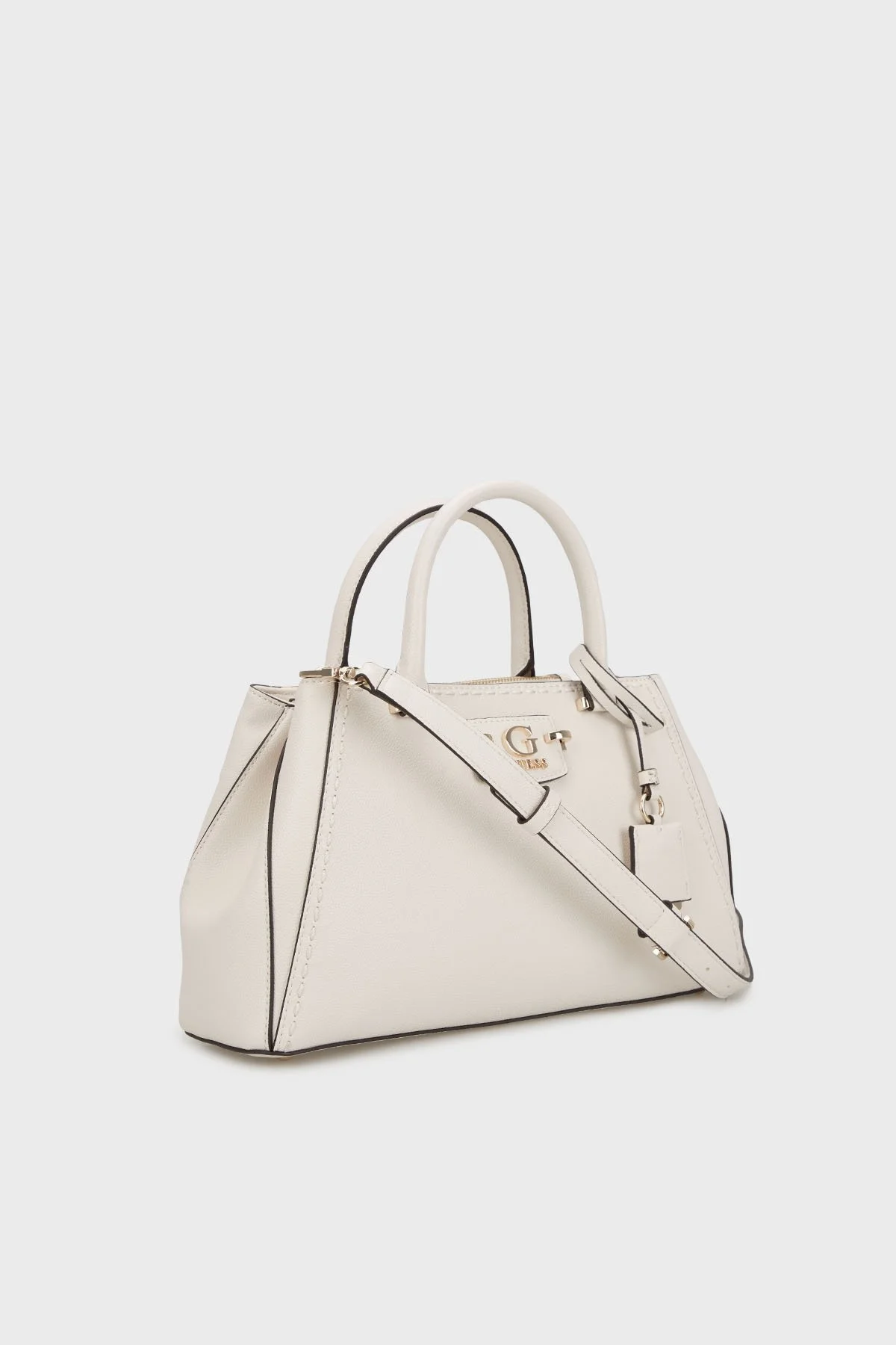 Guess Nastra Logolu Dikiş Detaylı Çıkarılabilir Askılı HWBG9637060 Bayan Çanta HWBG96 37060 OFF EKRU - 8