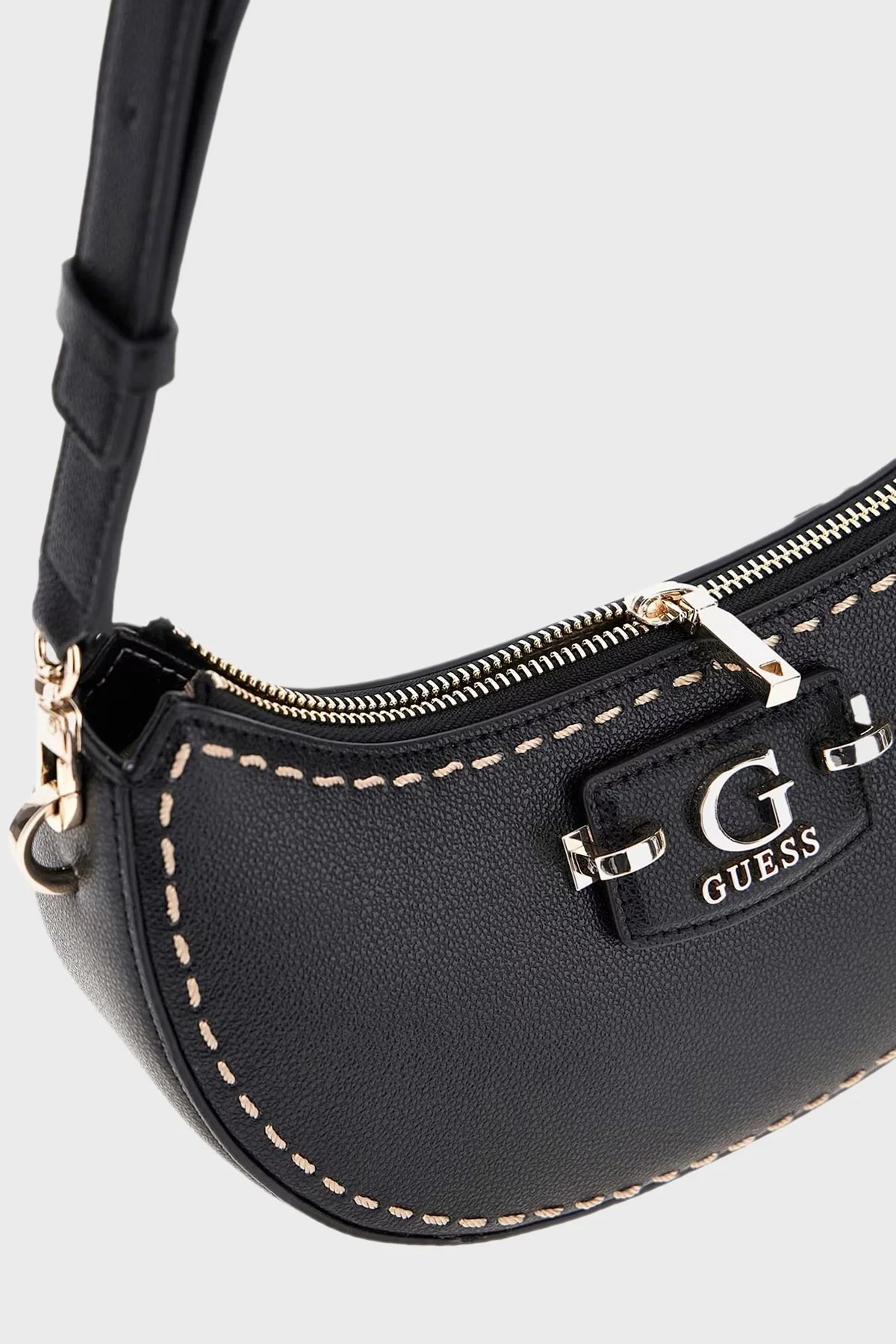 Guess Nastra Logolu Dikiş Detaylı Çıkarılabilir Askılı HWBG9637170 Bayan Çanta HWBG96 37170 BLA SİYAH - 6
