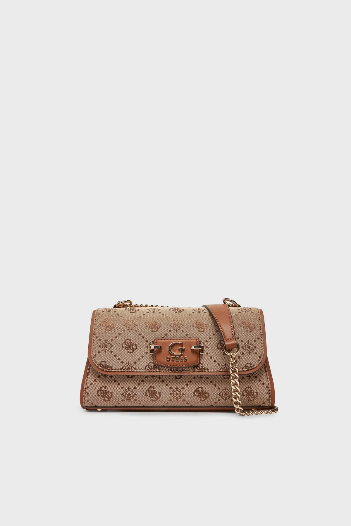 Guess Neda Tamamı Logolu Zincir Askılı HWJP9654210 Bayan Çanta HWJP96 54210 LTL KAHVE - 1