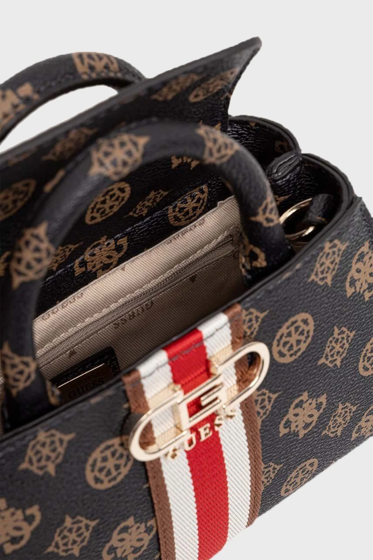 Guess Nelka Logolu Çıkarılabilir Uzatma Askılı HWPG9307760 Bayan Çanta HWPG9307760 MLO SİYAH - 4