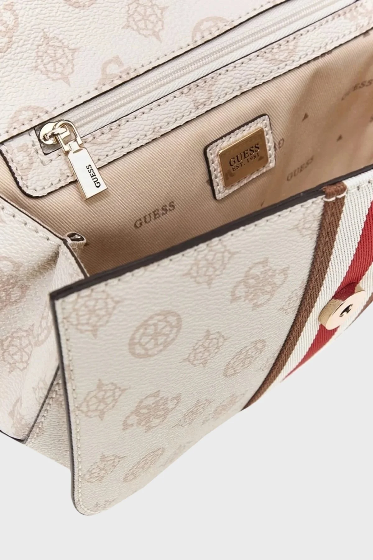 Guess Nelka Logolu HWPG9307200 Bayan Çanta HWPG9307200 CRG KREM - 4