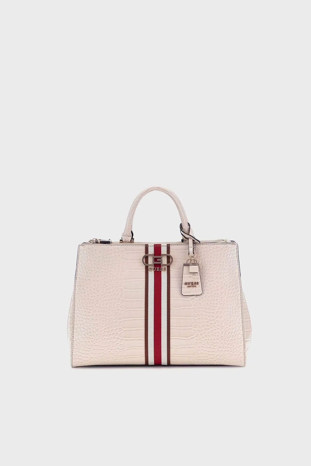 Guess Nelka Timsah Desenli Çıkarılabilir Uzatma Askılı HWCG9307070 Bayan Çanta HWCG9307070 STO TAŞ - 1
