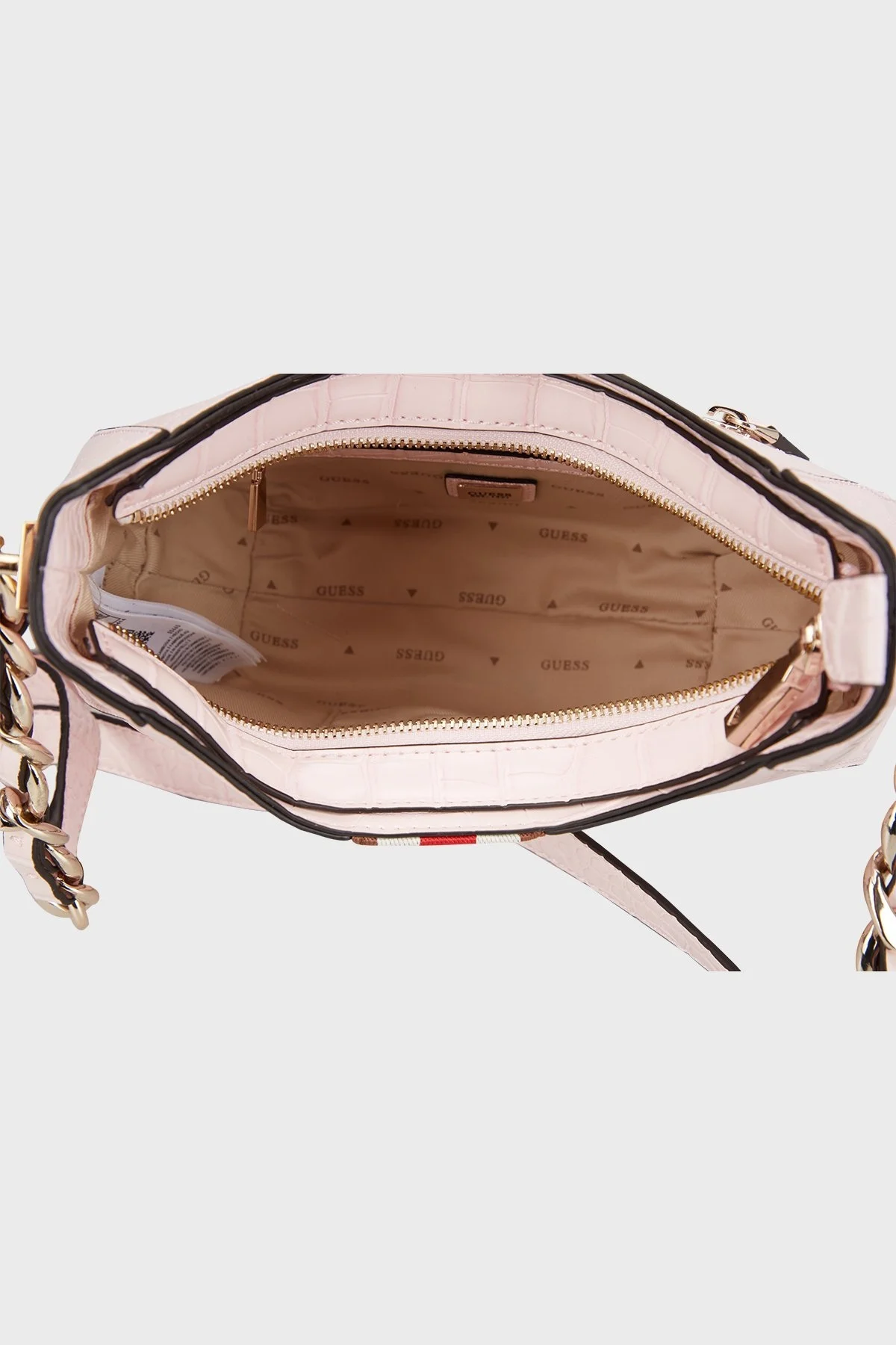 Guess Nelka Timsah Desenli Çıkarılabilir Uzatma Askılı HWCG9307120 Bayan Çanta HWCG9307120 PLK PEMBE - 4
