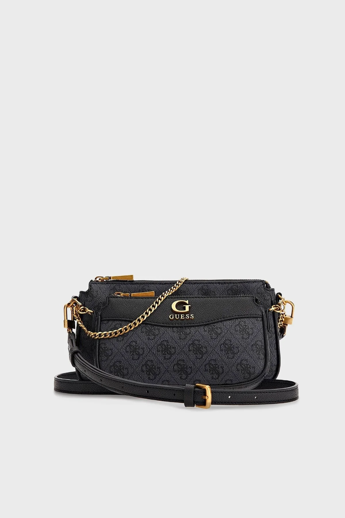 Guess Nell Çıkarılabilir Ön Bölmeli ve Askılı Bayan Çanta HWSB8735700 CLO ANTRASİT - 1
