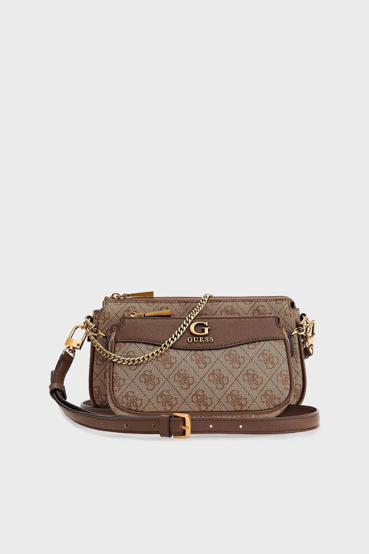 Guess Nell Çıkarılabilir Ön Bölmeli ve Askılı Bayan Çanta HWSB8735700 LGW KAHVE - 1