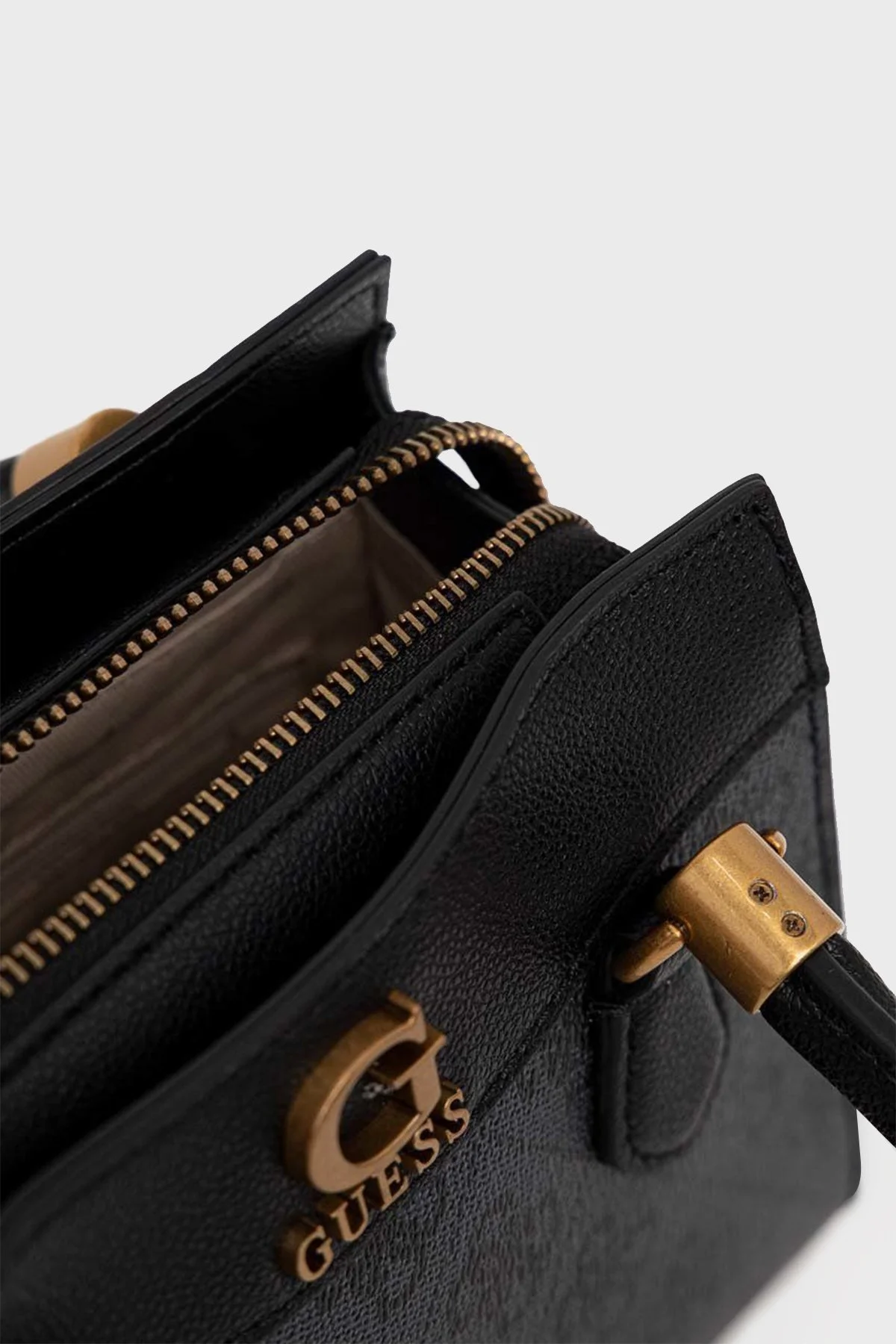 Guess Nell Fermuarlı Çıkarılabilir Zincir Askılı Bayan Çanta HWSB8735760 CLO ANTRASİT - 4