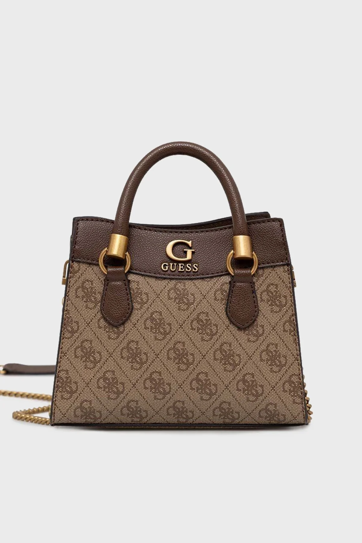 Guess Nell Fermuarlı Çıkarılabilir Zincir Askılı Bayan Çanta HWSB8735760 LGW KAHVE - 1