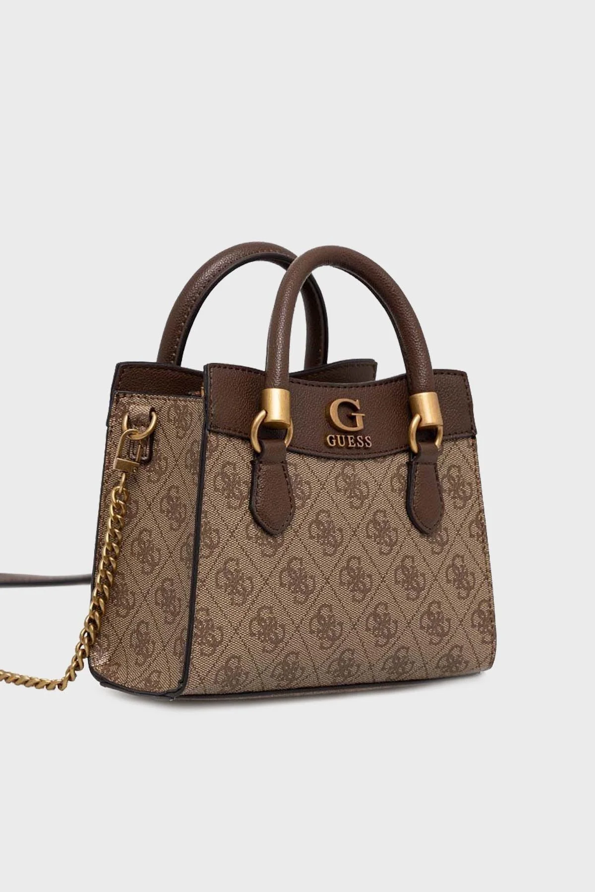 Guess Nell Fermuarlı Çıkarılabilir Zincir Askılı Bayan Çanta HWSB8735760 LGW KAHVE - 3