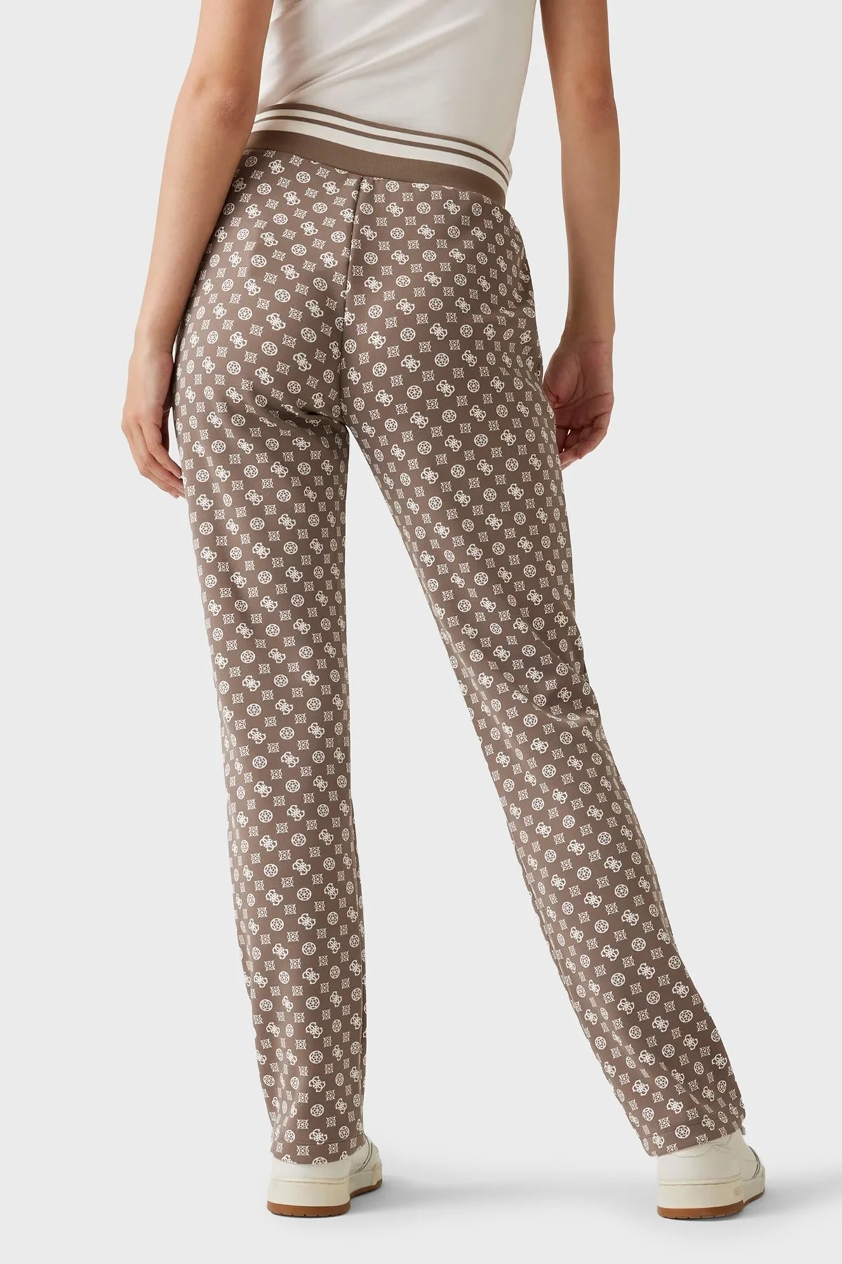 Guess New Aggie 4G Logo Baskılı Regular Fit Jogger V5YB20KB212 Bayan Pantolon V5YB20 KB212 P8HI KAHVE - 3