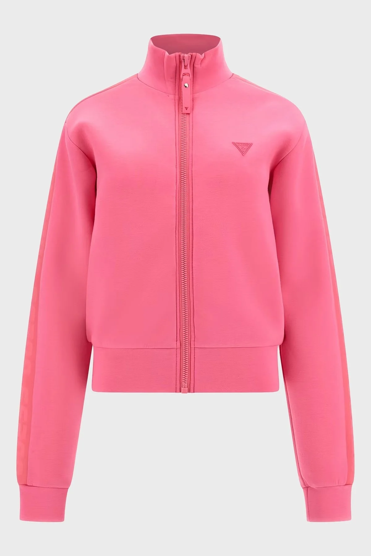 Guess New Allie Logo Şeritli Regular Fit Fermuarlı Dik Yaka Bayan Sweat V2YQ17K7UW2 G65C FUŞYA - 4