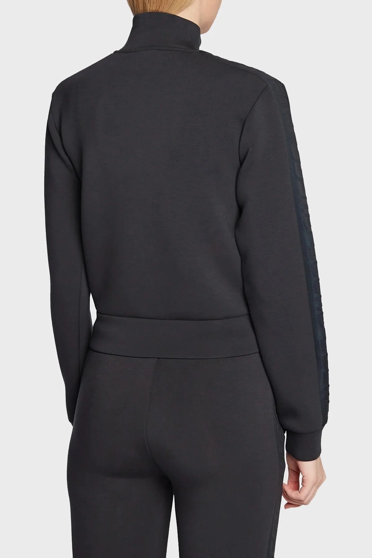 Guess New Allie Logo Şeritli Regular Fit Fermuarlı Dik Yaka Bayan Sweat V2YQ17K7UW2 JBLK SİYAH - 2