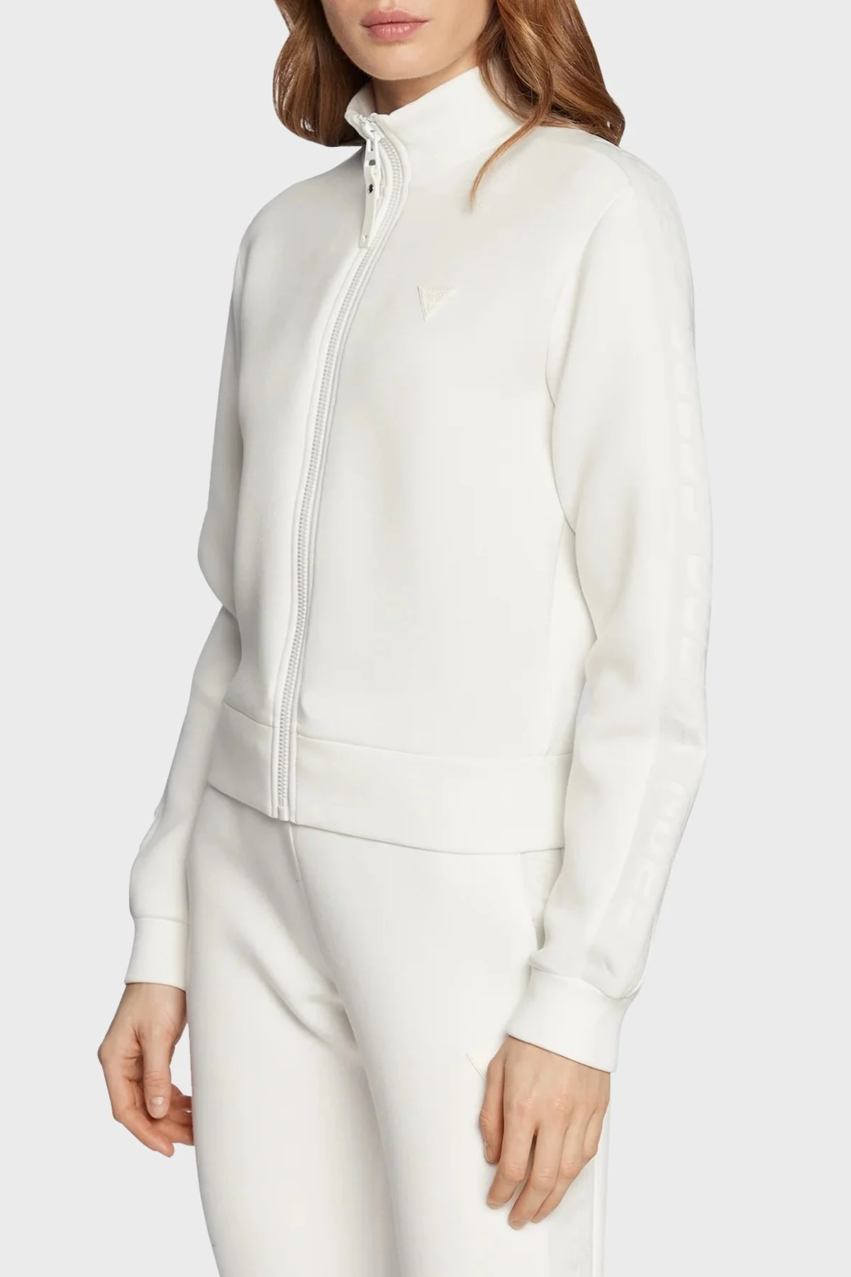 Guess New Allie Regular Fit Dik Yaka V2YQ17K7UW2 Bayan Sweat V2YQ17 K7UW2 G6K5 EKRU - 1