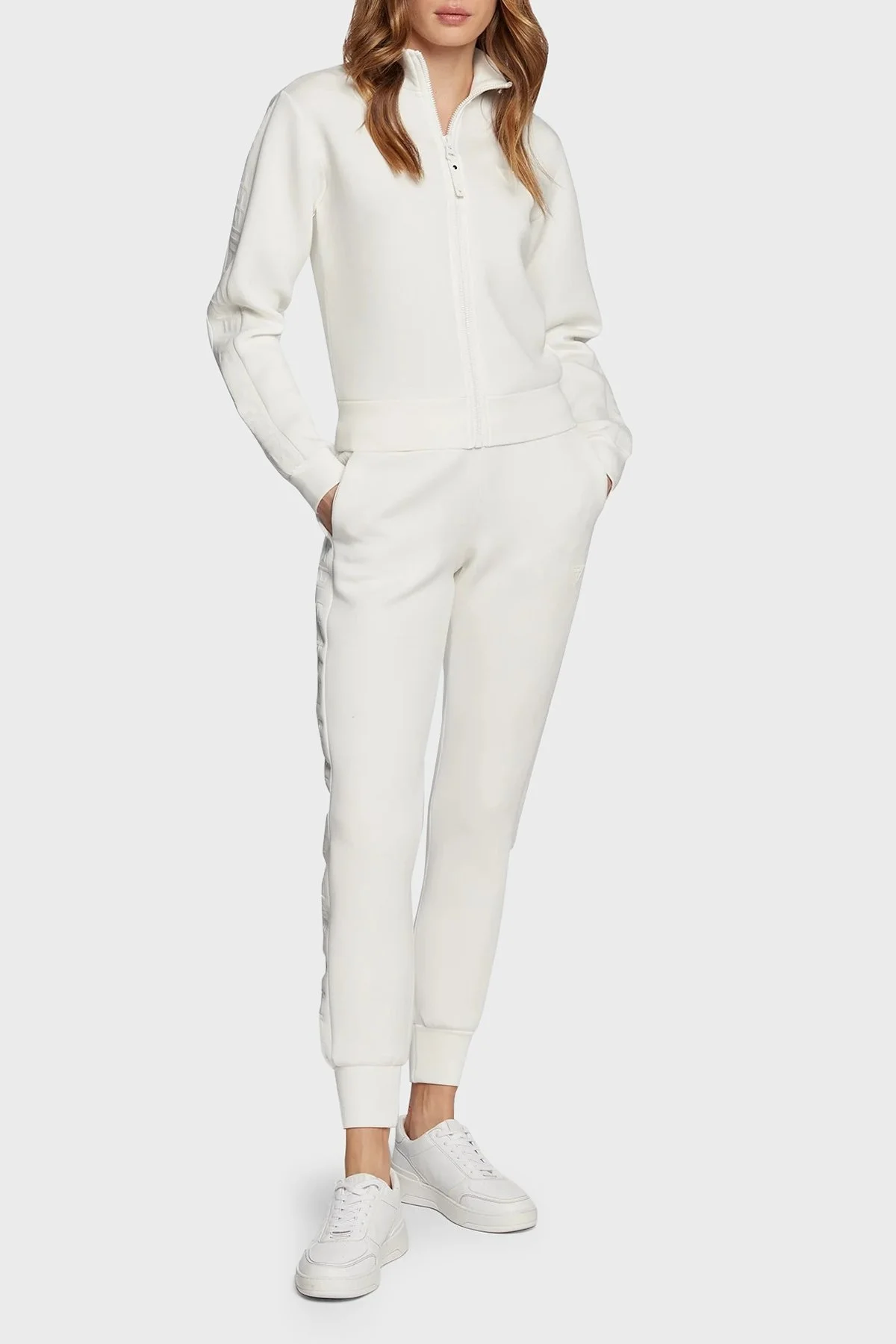 Guess New Allie Regular Fit Dik Yaka V2YQ17K7UW2 Bayan Sweat V2YQ17 K7UW2 G6K5 EKRU - 3