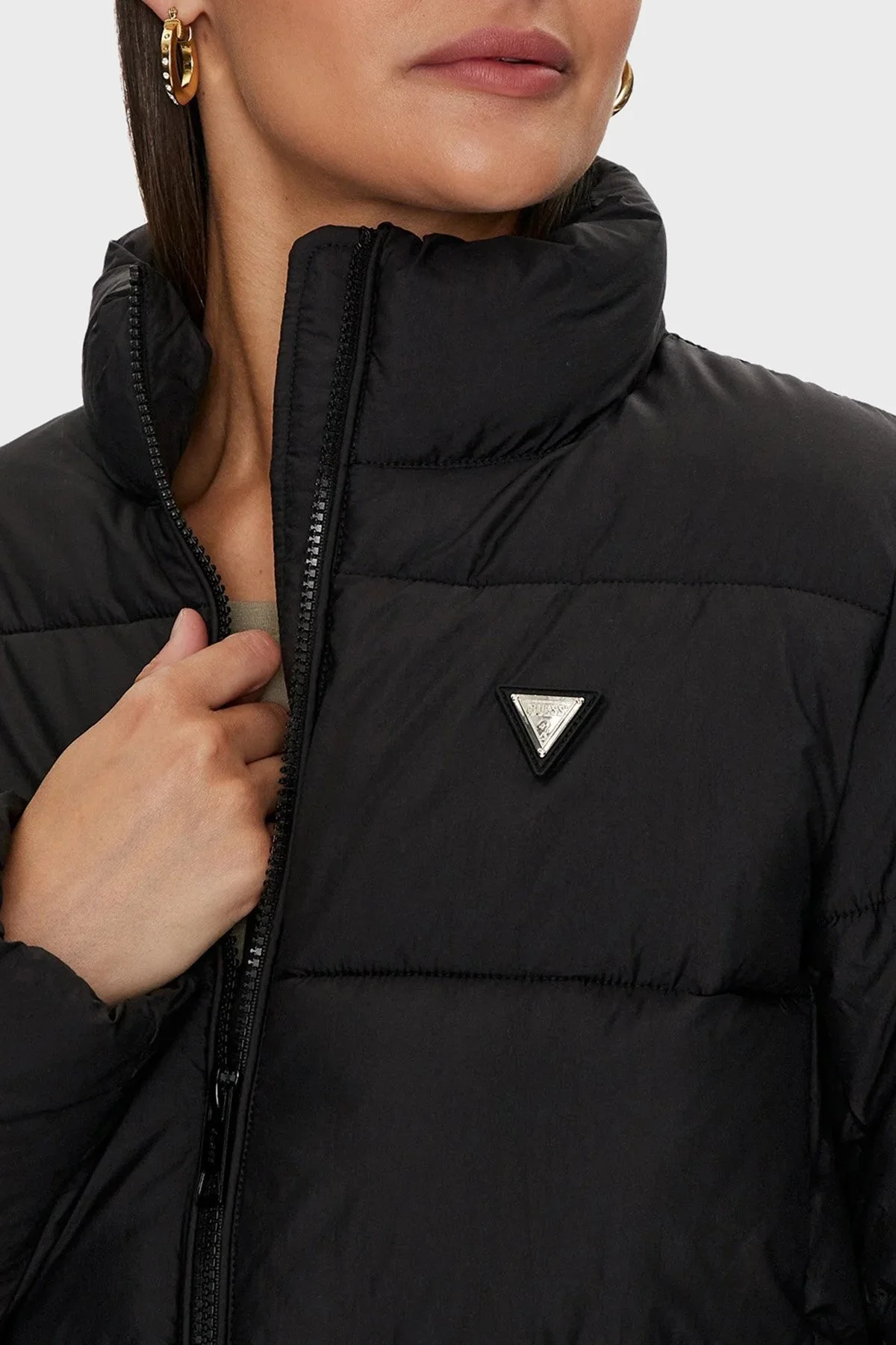 Guess New Claudia Regular Fit Dik Yaka V4YL03WFUD0 Bayan Mont V4YL03 WFUD0 JBLK SİYAH - 4