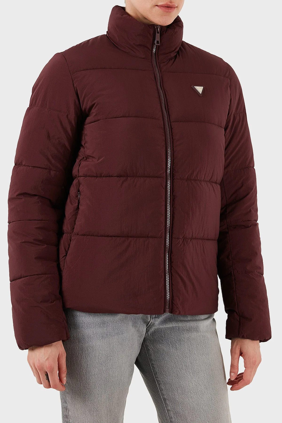 Guess New Claudia Su İtici Regular Fit Dik Yaka V4YL03WFUD0 Bayan Mont V4YL03 WFUD0 G4P2 BORDO - 6