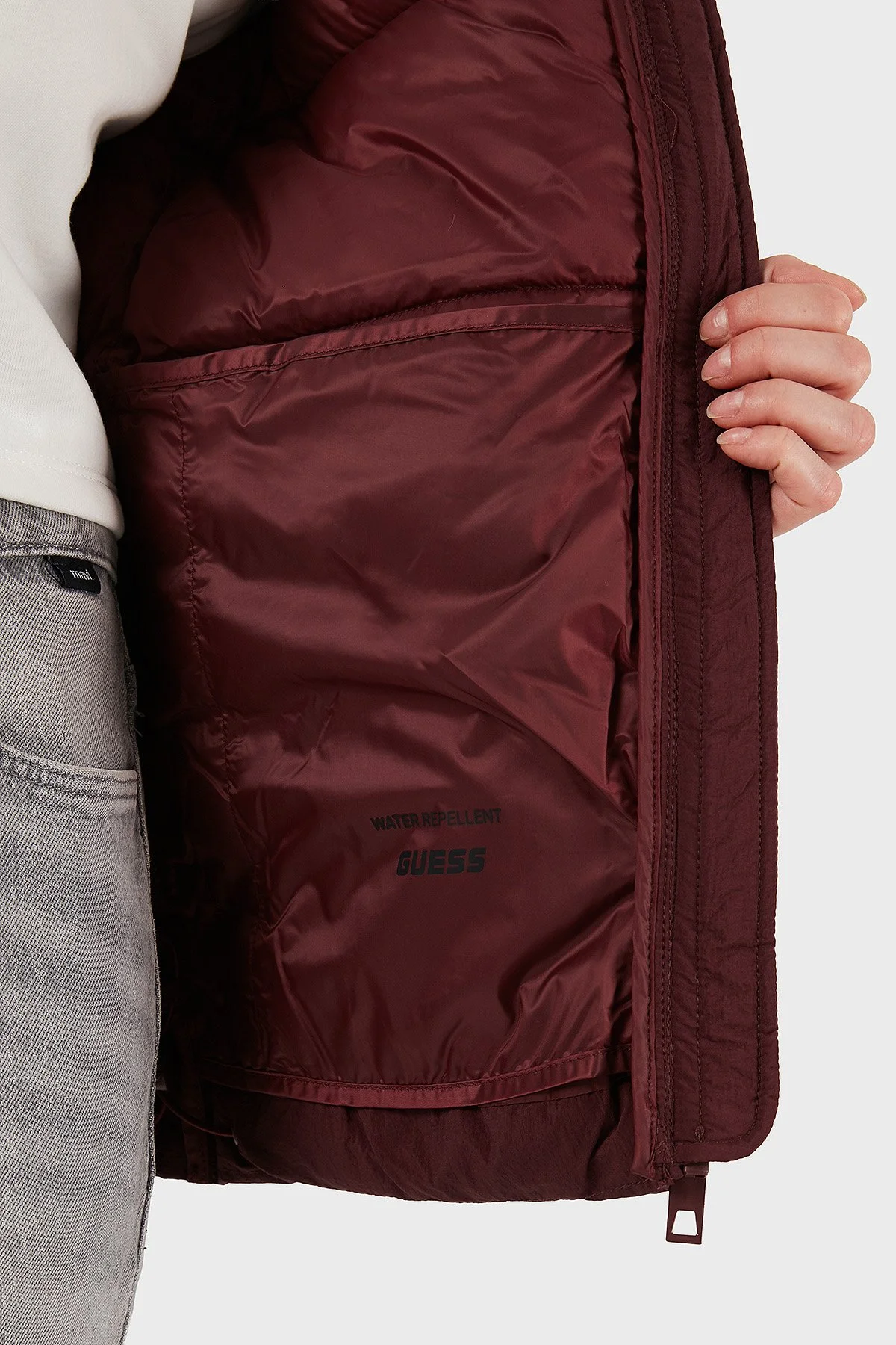Guess New Claudia Su İtici Regular Fit Dik Yaka V4YL03WFUD0 Bayan Mont V4YL03 WFUD0 G4P2 BORDO - 7